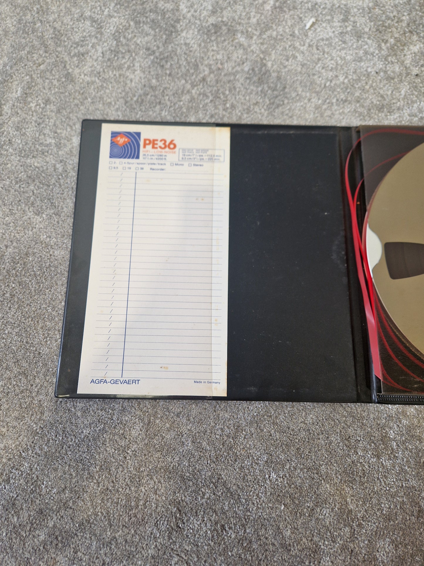 AGFA PE36 HiFi Low Noise Reel-to-Reel Tape – ¼″ 4200ft on 10.5″ Plastic Reel - Good