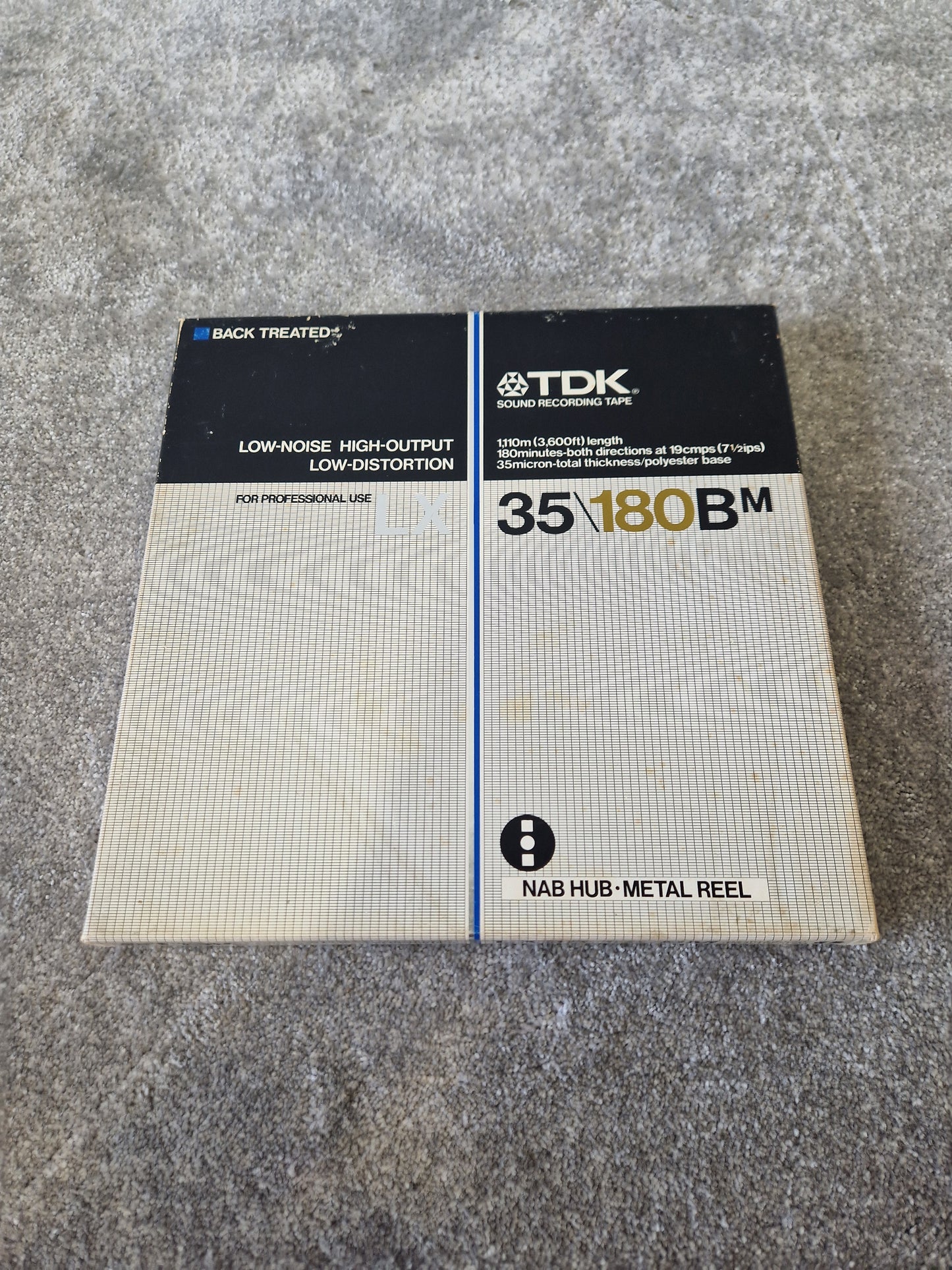 TDK LX 35/180BM Reel-to-Reel Tape – ¼″ x 3600ft, Back-Coated High Output - Good