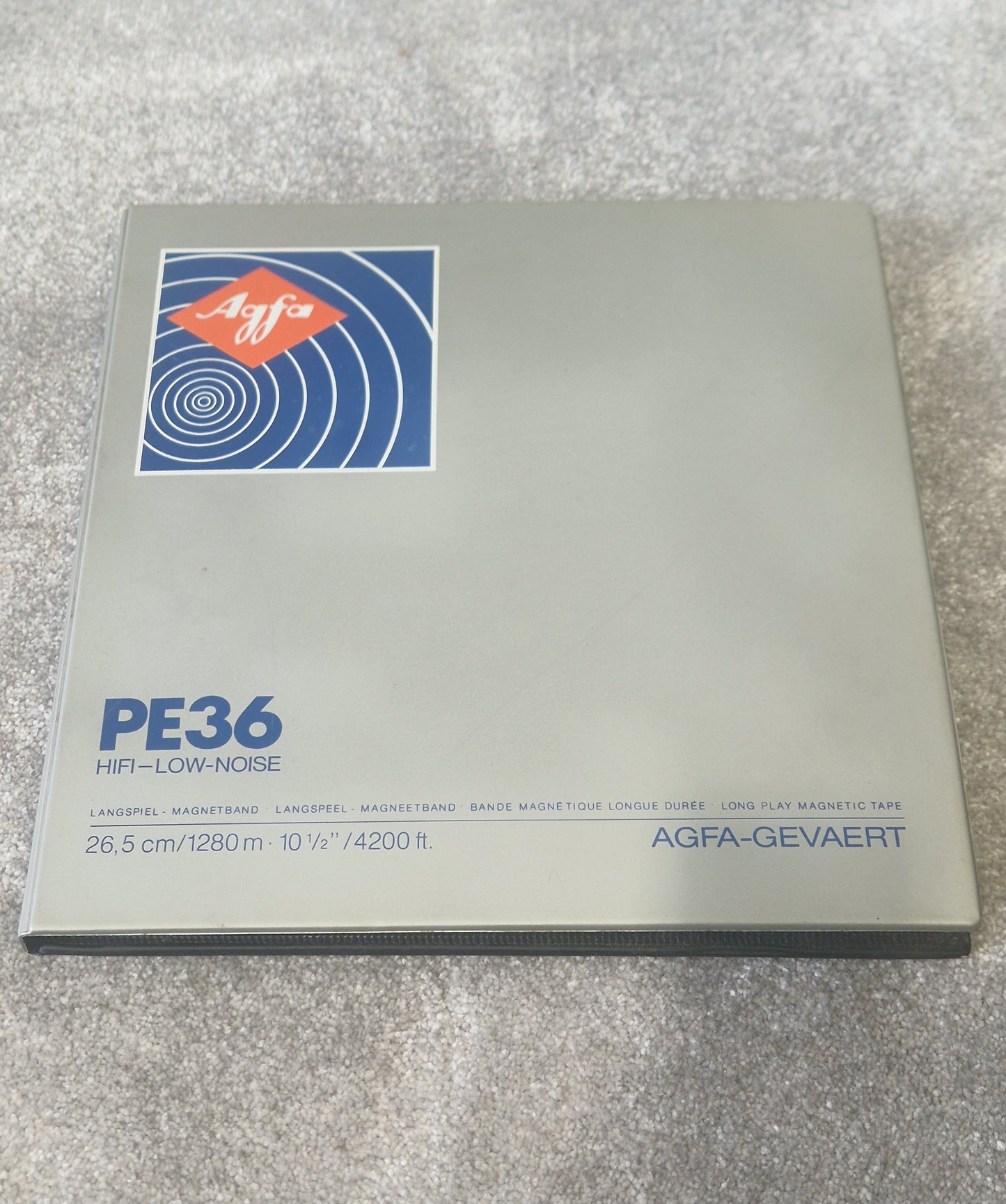 AGFA PE36 HiFi Low Noise Reel-to-Reel Tape – ¼″ 4200ft on 10.5″ Plastic Reel - Good