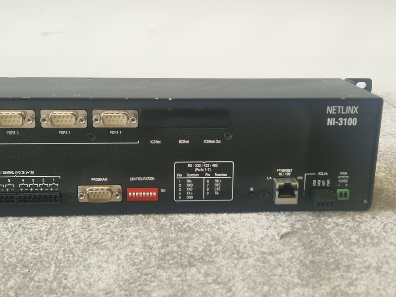 AMX NI-3100 NetLinx Integrated Controller - RS-232/IR/Relay I/O, Ethernet, Rackmount - Good - image 4
