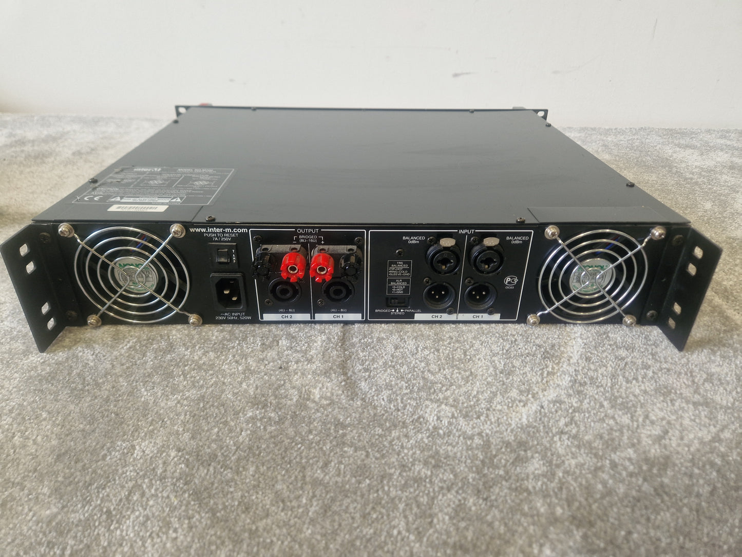 InterM M-700 Dual Channel Power Amplifier – 220W/Channel - Very Good
