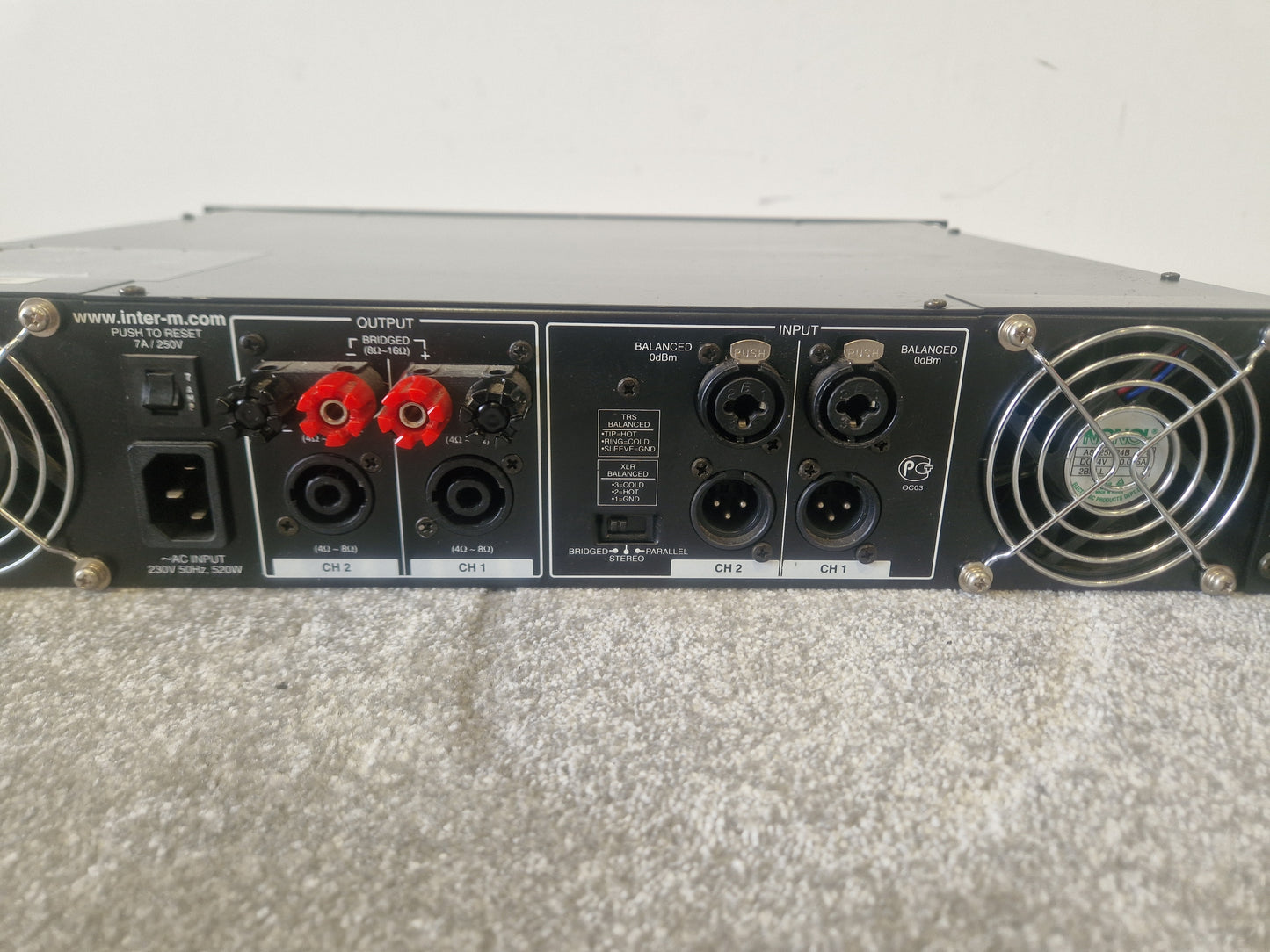 InterM M-700 Dual Channel Power Amplifier – 220W/Channel - Very Good