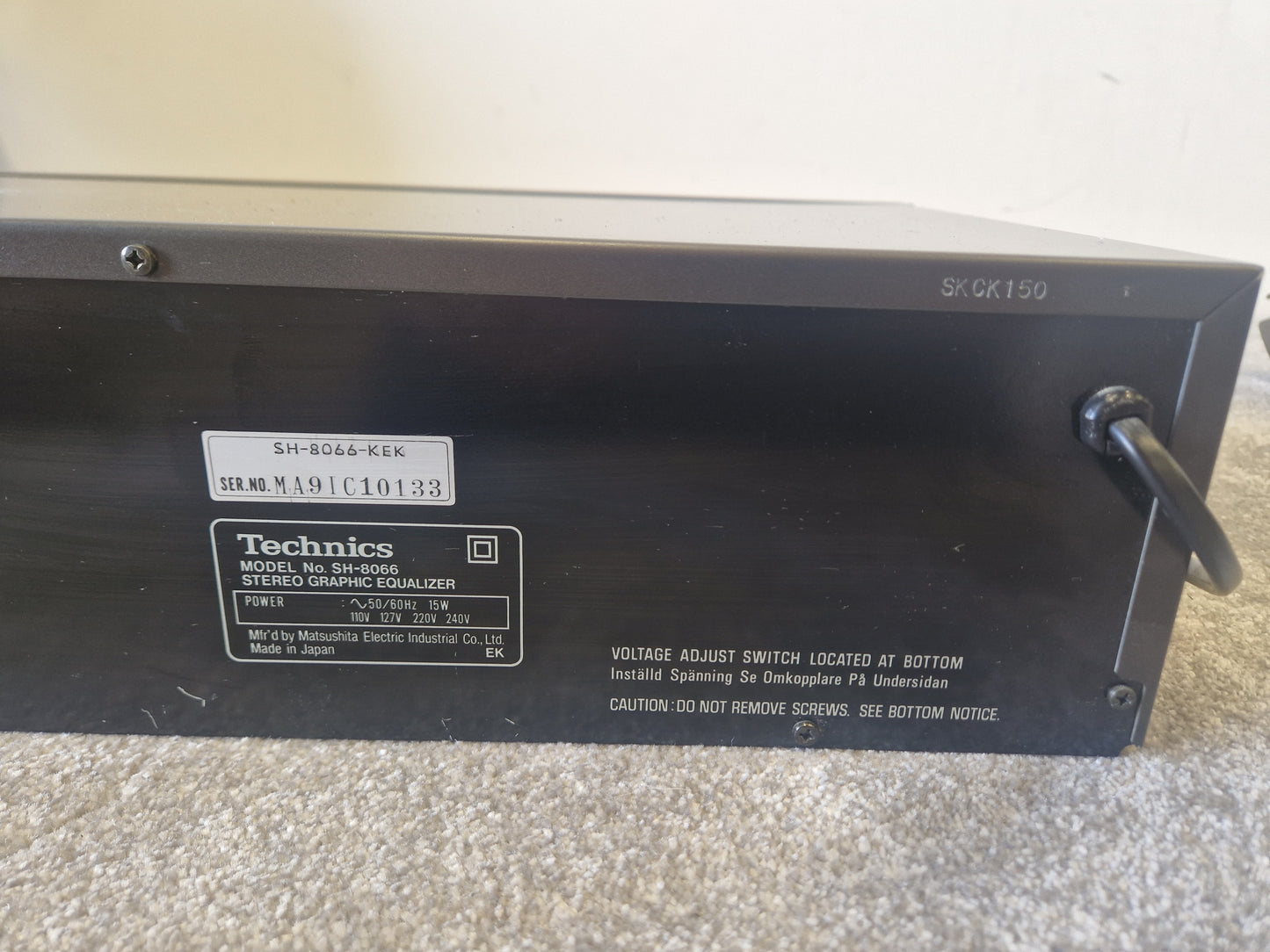 Technics SH-8066 Stereo Graphic Equalizer – 12-Band Analyzer - Very Good