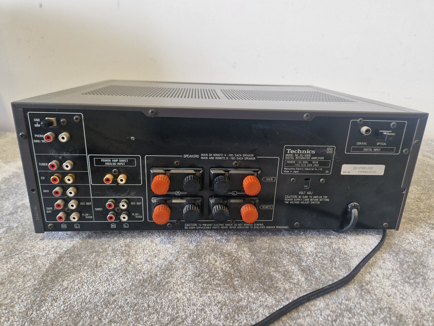 Technics SU-V90D Digital Integrated Amplifier – Class AA, 100W/Channel, Optical - Excellent
