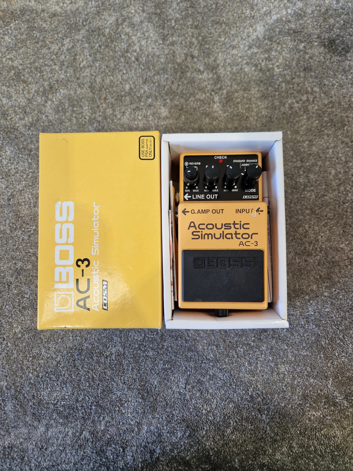 Boss AC-3 Acoustic Simulator – COSM Modeling & Built-In Reverb – Excellent w/ Original Box