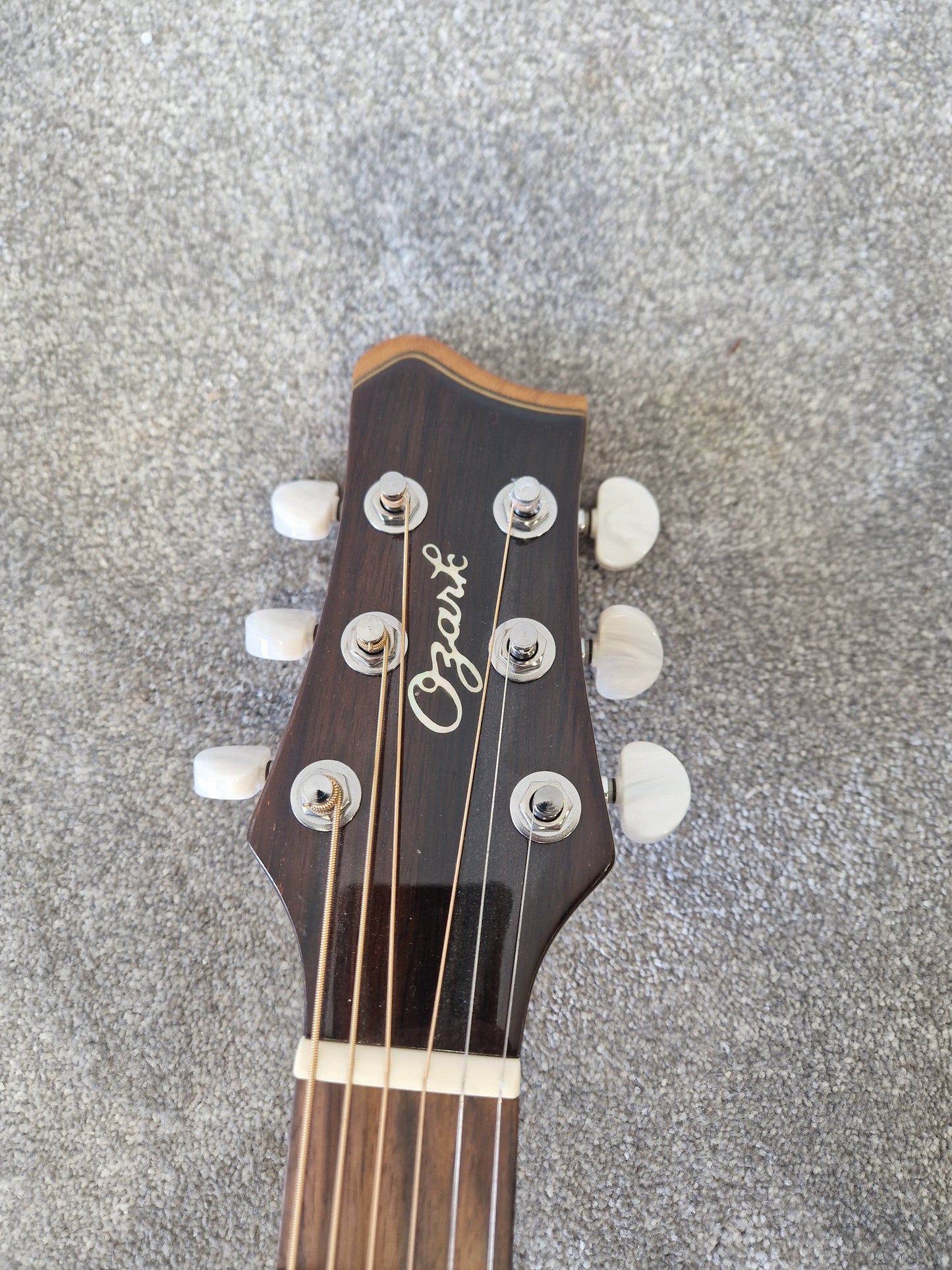 Ozark 3801 Dreadnought Acoustic Guitar – Solid Cedar Top & Koa Back – Very Good