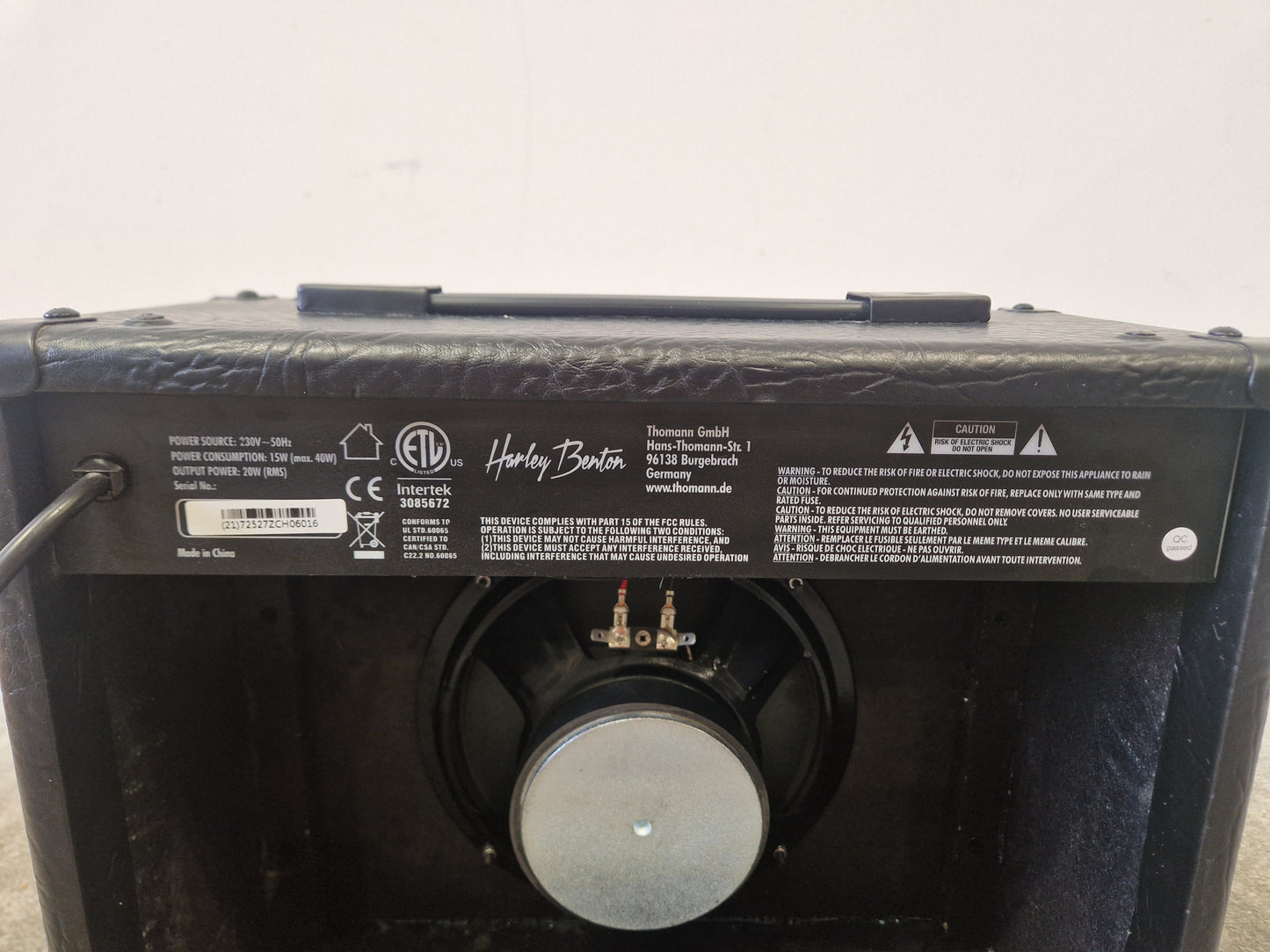 Harley Benton HB-20R Guitar Amp – Clean Tone, Built-in Reverb – Very Good