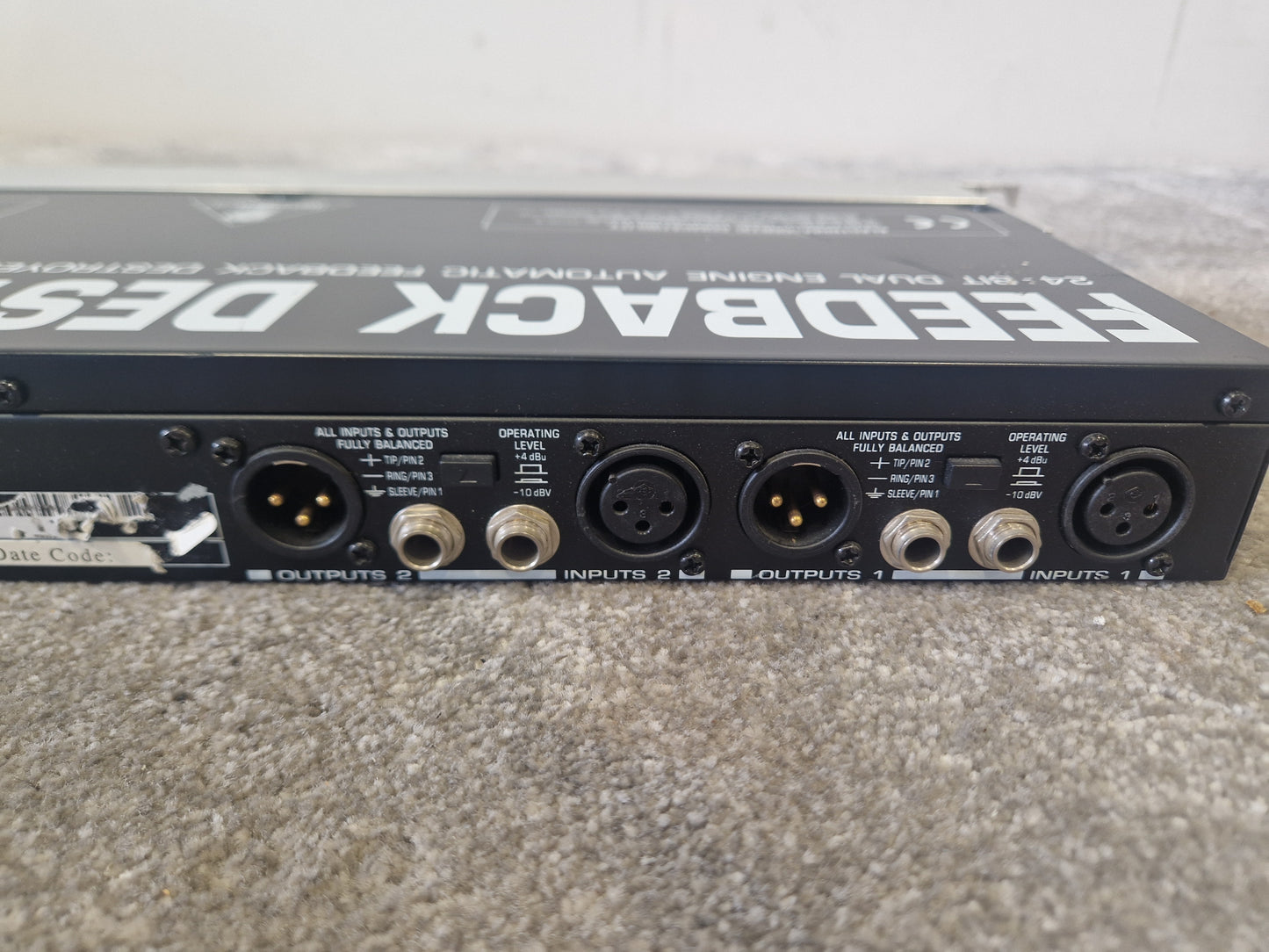Behringer Feedback Destroyer Pro – Intelligent EQ / Feedback Suppression – Very Good