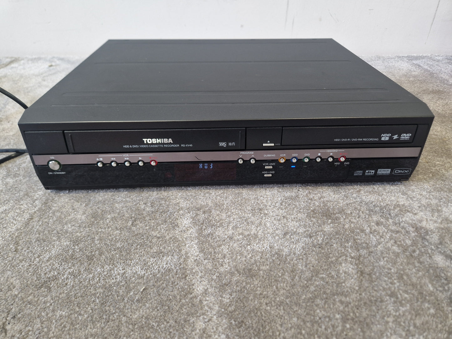 Toshiba RD-XV45 DVD/VHS/HDD Recorder – Remote & Manual – Very Good