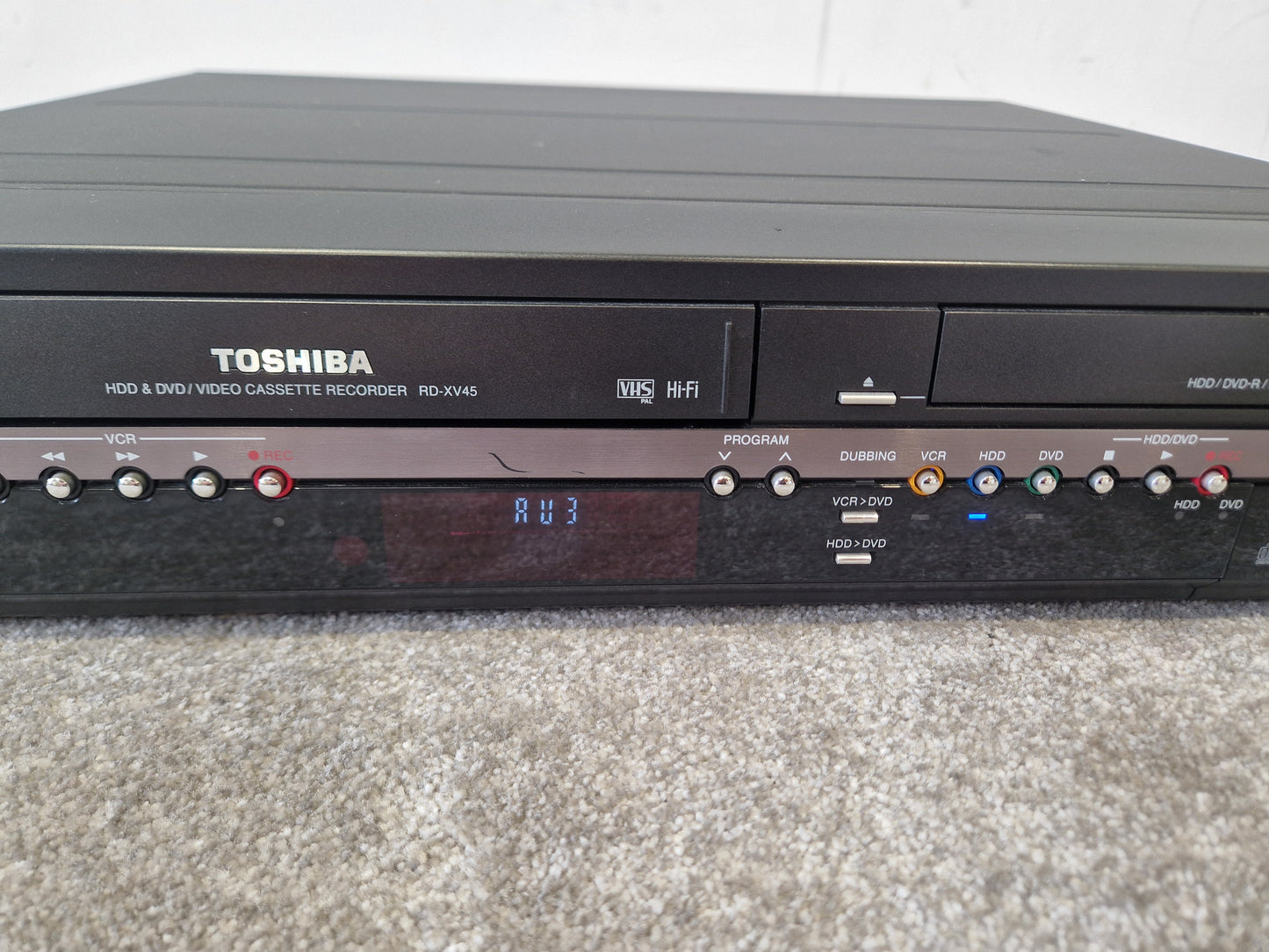 Toshiba RD-XV45 DVD/VHS/HDD Recorder – Remote & Manual – Very Good