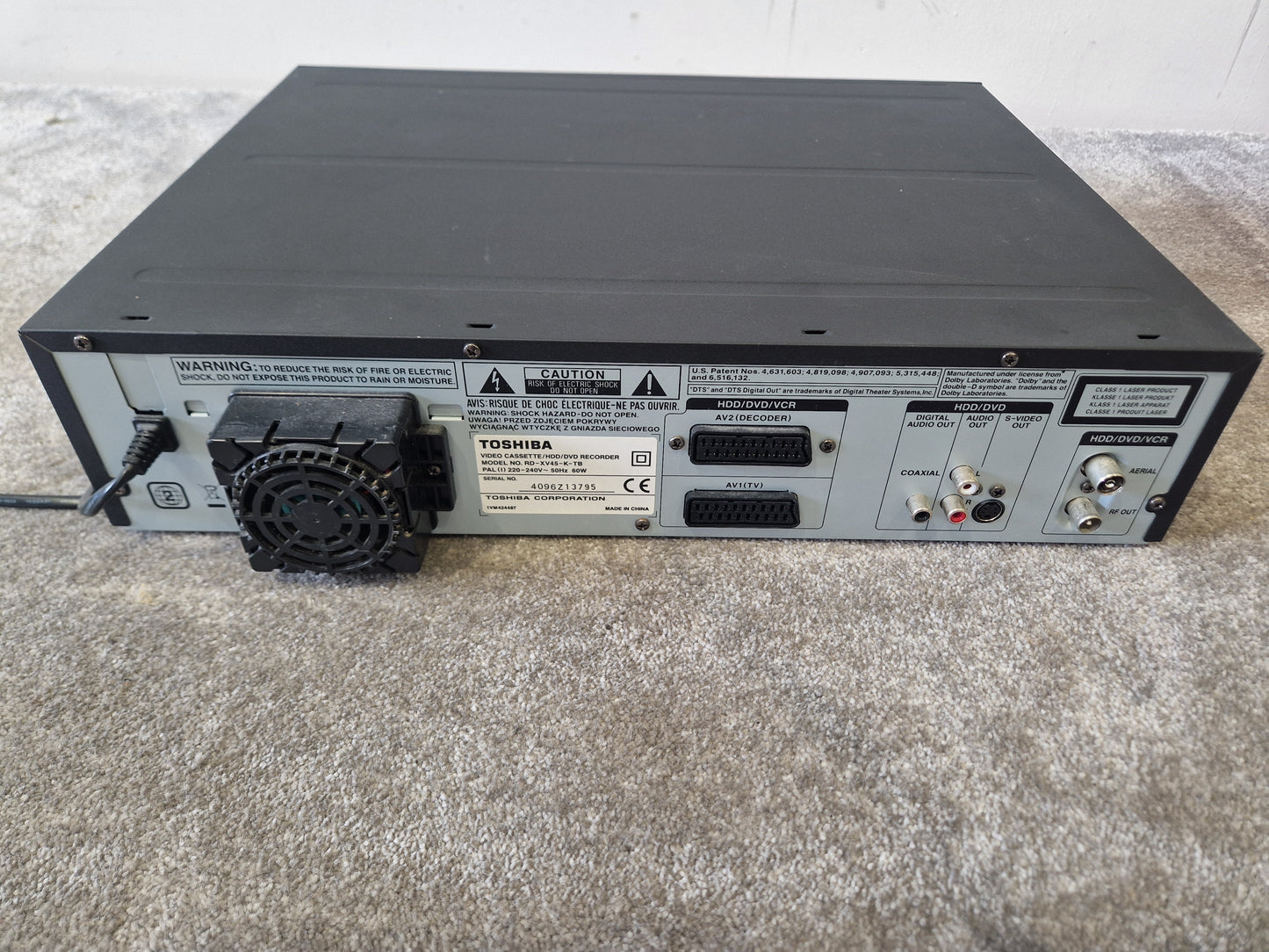 Toshiba RD-XV45 DVD/VHS/HDD Recorder – Remote & Manual – Very Good