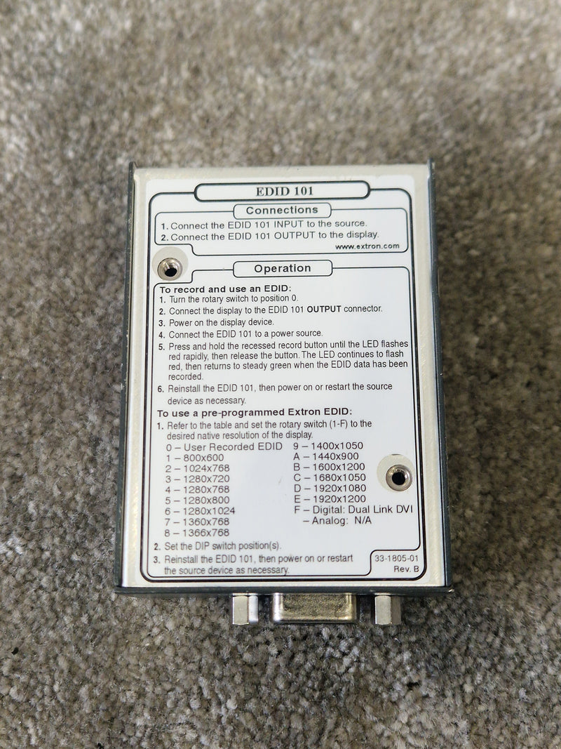 Extron EDID 101 VGA EDID Emulator - Excellent - image 7