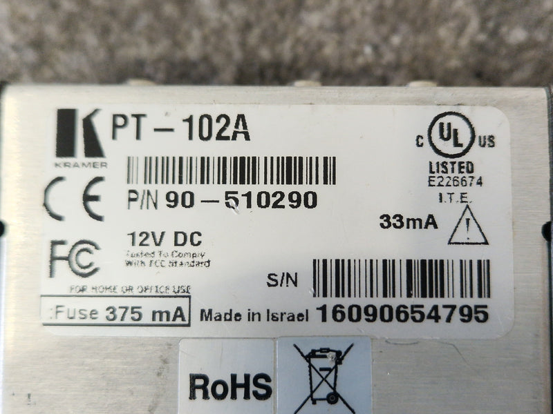 Kramer PT-102A Video Distribution Amplifier – Scratched Front – Good - image 4