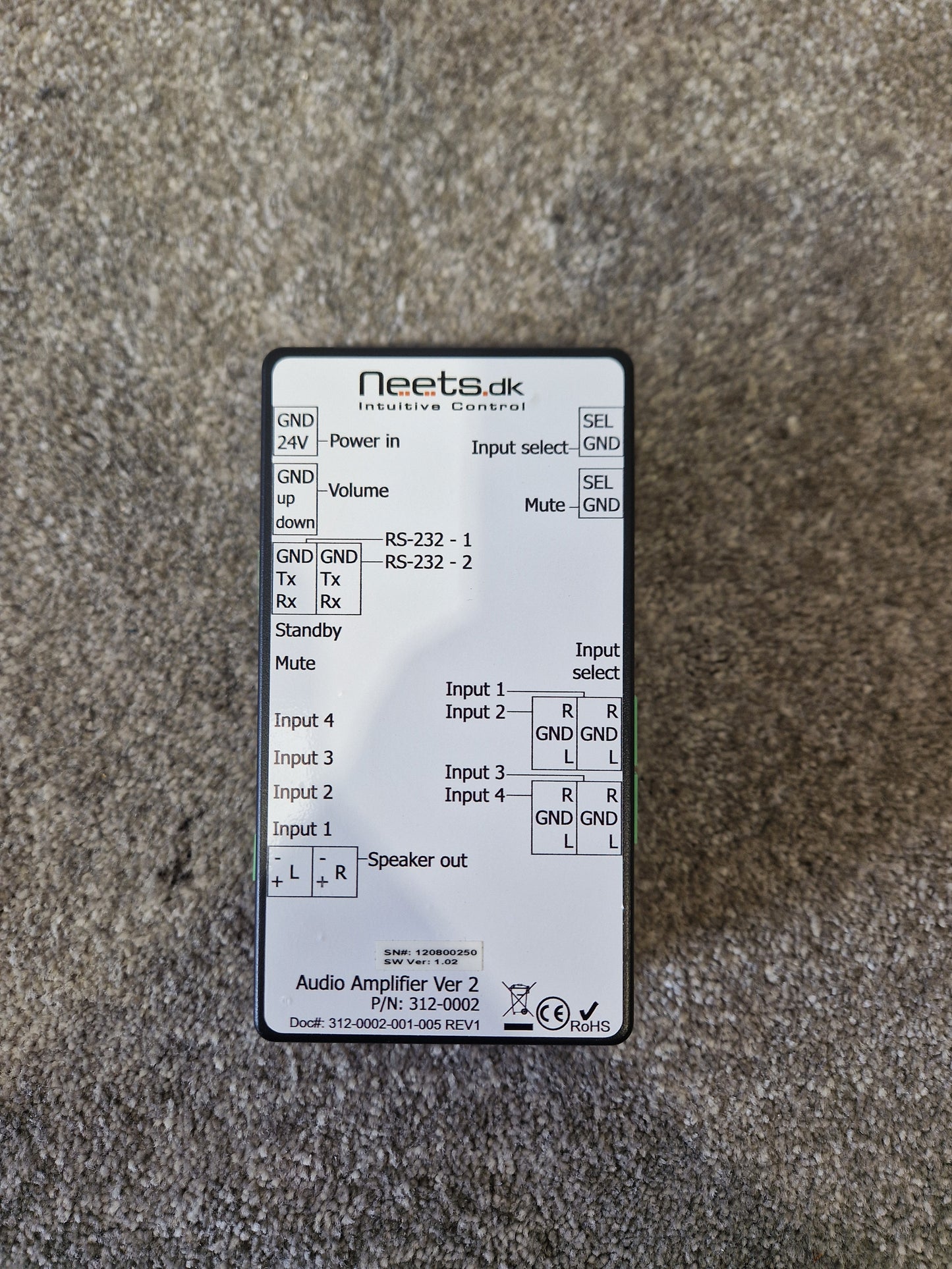 Neets Audio Amplifier Version 2 – Compact AV Control – STD-2425 AC Adapter – Excellent