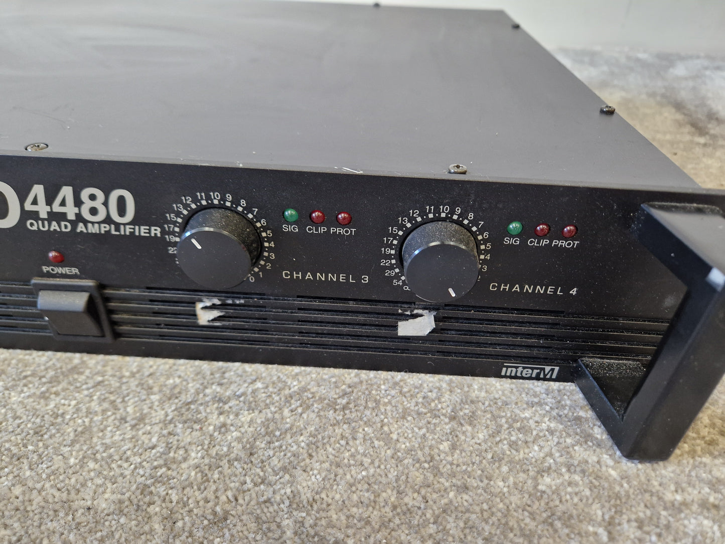 InterM QD4480 Quad Amplifier – 4x80W @ 8Ω – Good