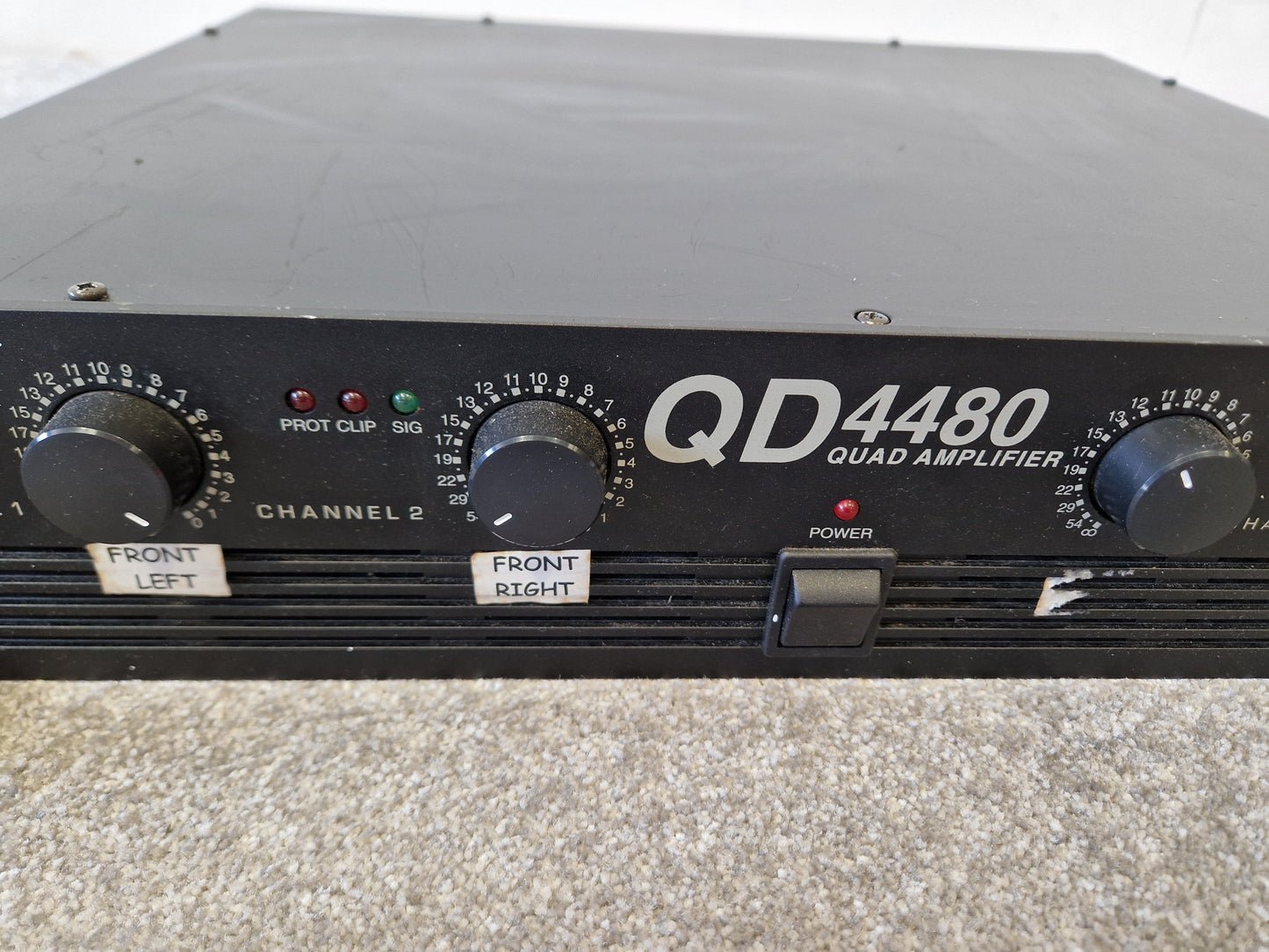 InterM QD4480 Quad Amplifier – 4x80W @ 8Ω – Good