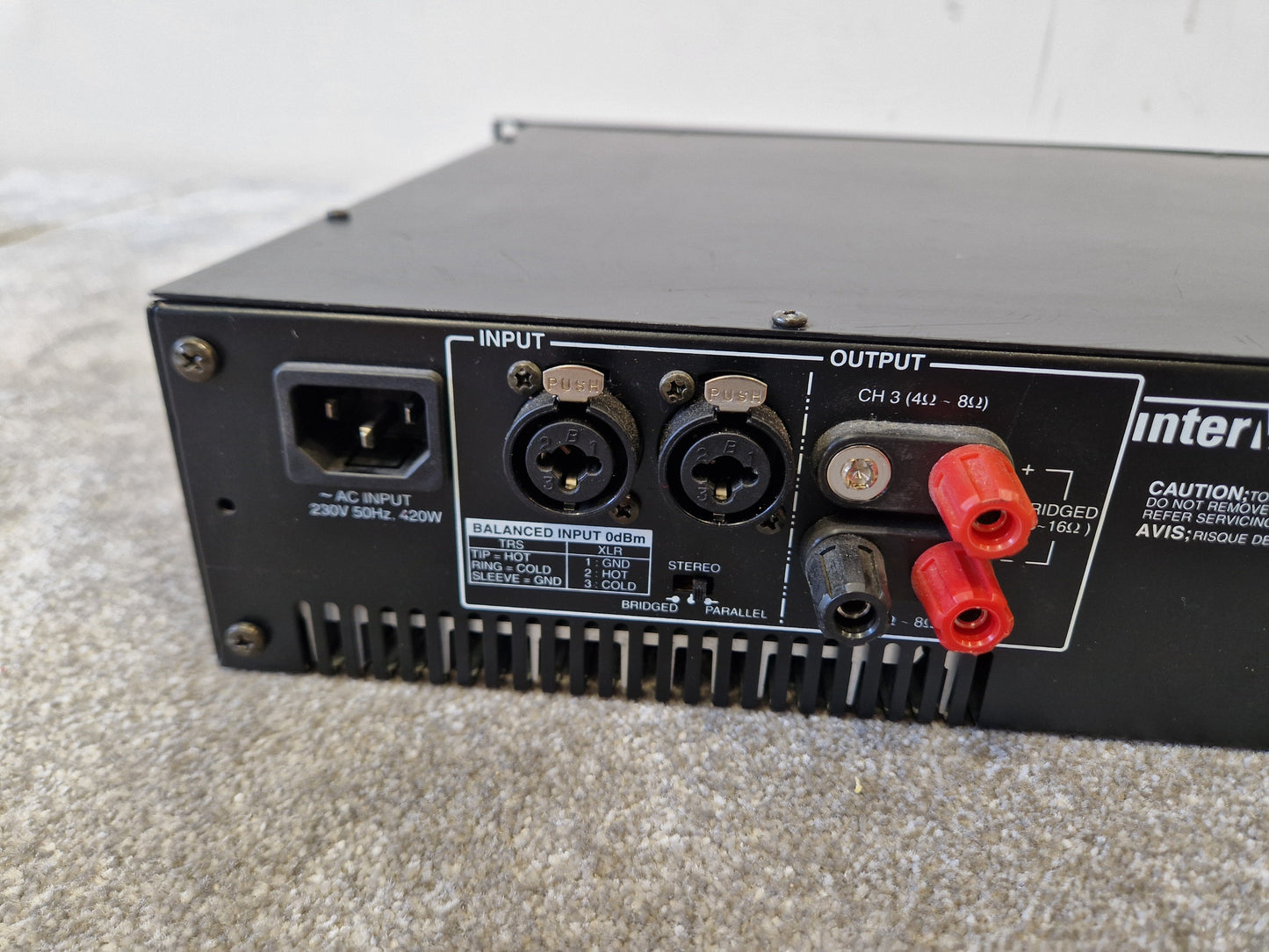 InterM QD4480 Quad Amplifier – 4x80W @ 8Ω – Good