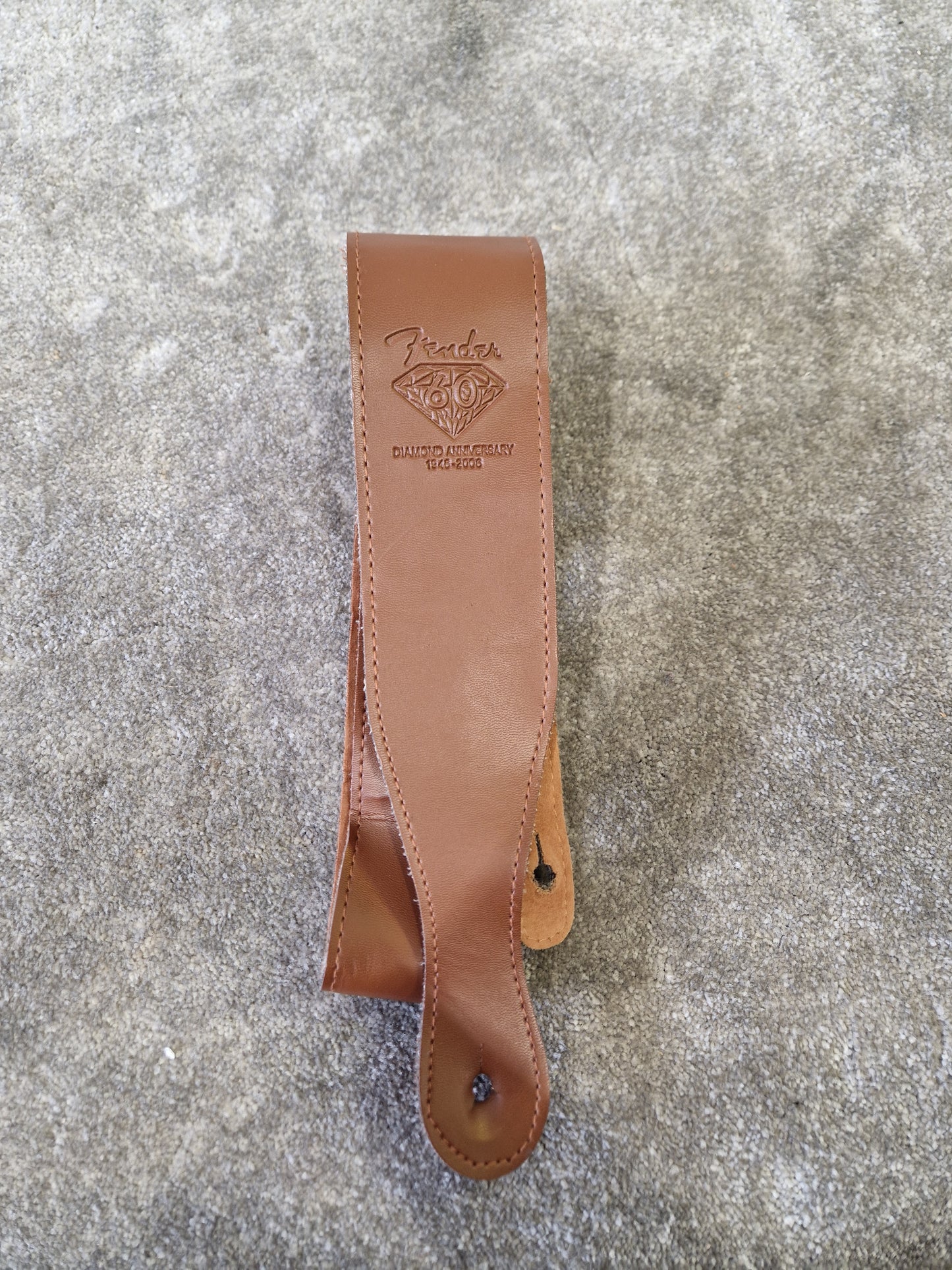 Fender 60th Diamond Anniversary Strap – Brown Leather – Excellent