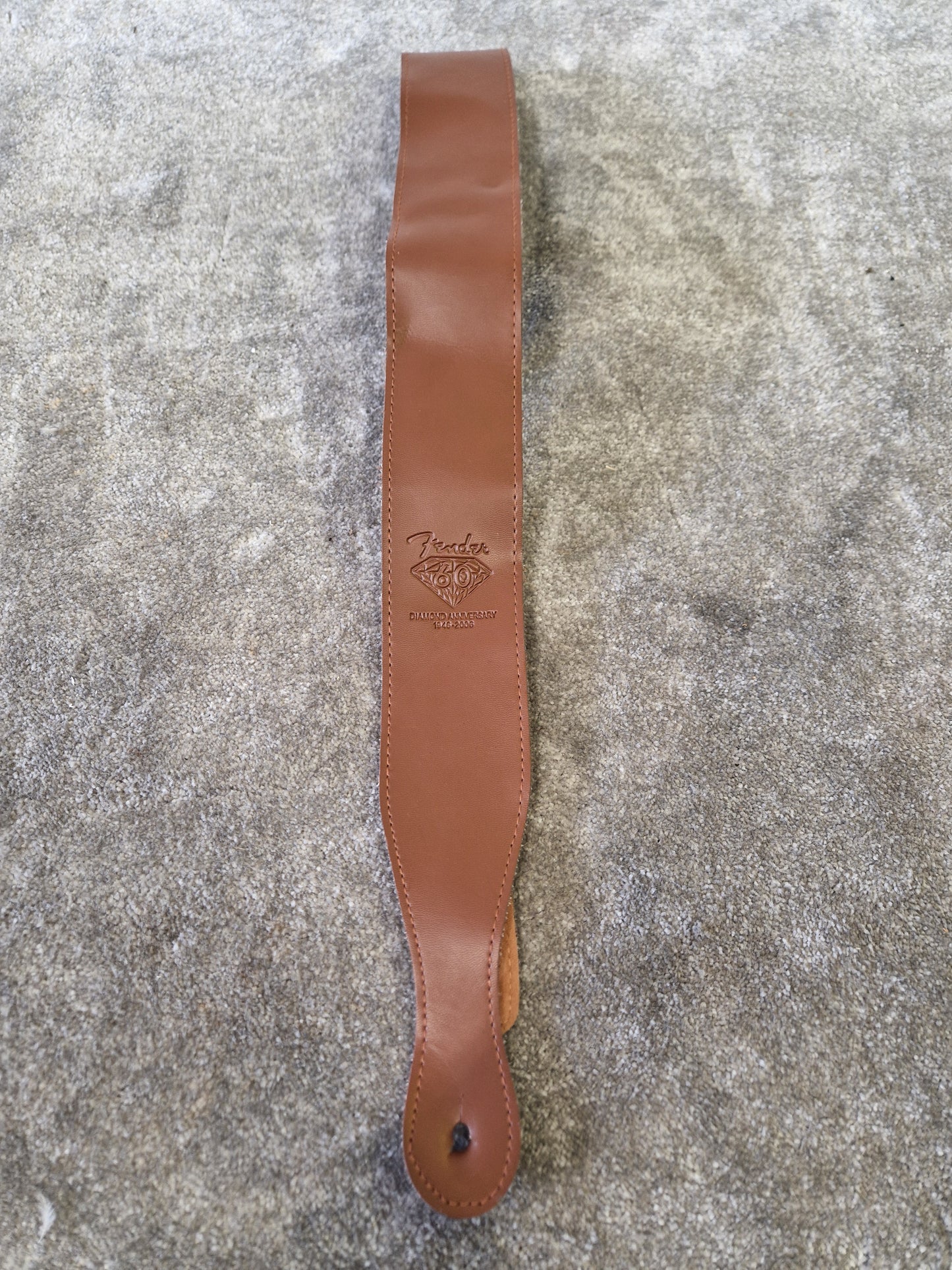 Fender 60th Diamond Anniversary Strap – Brown Leather – Excellent