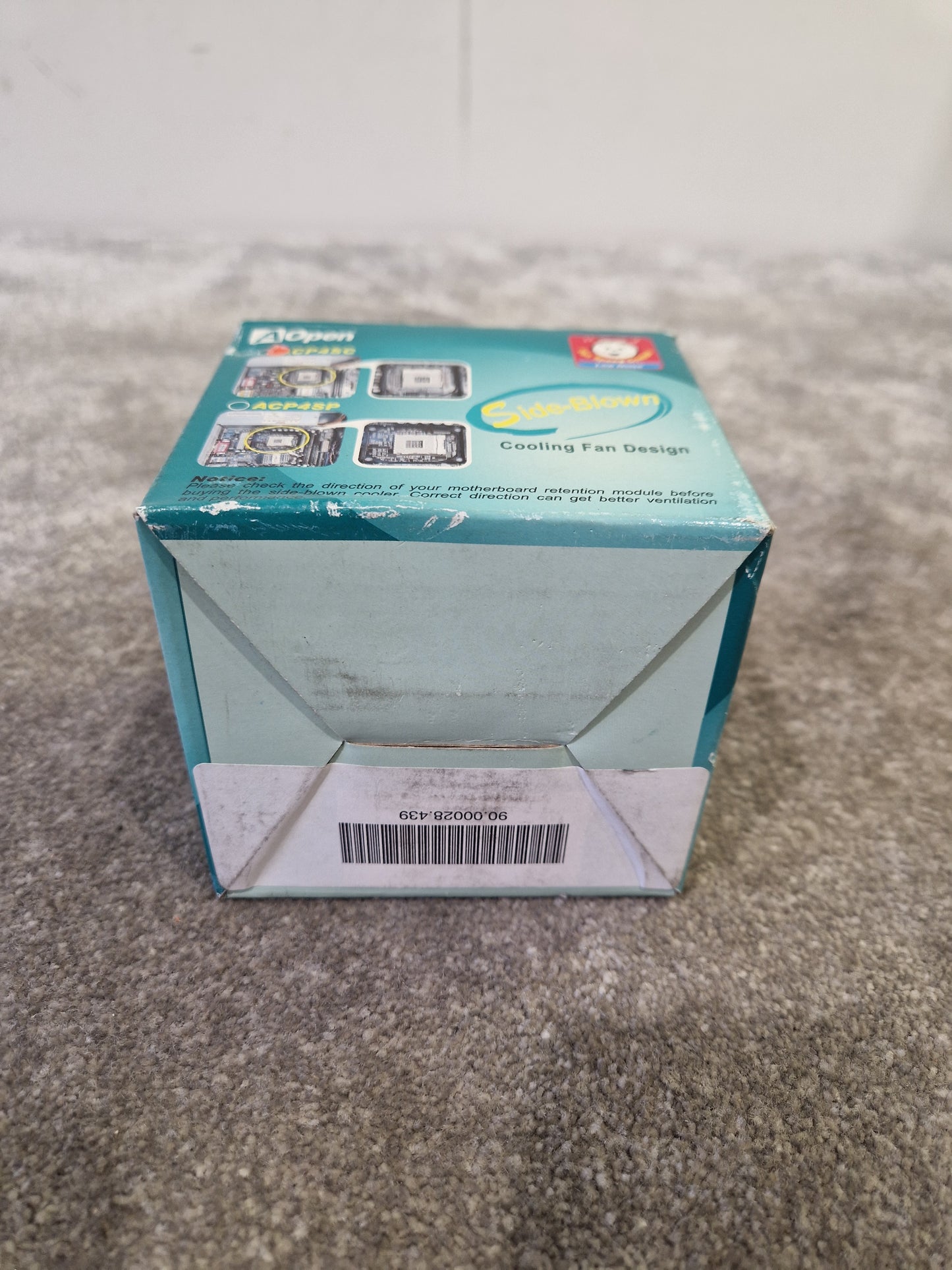AOpen Side-Blown Pentium 4 Cooler – Socket 478, OEM Fan – New in Opened Box