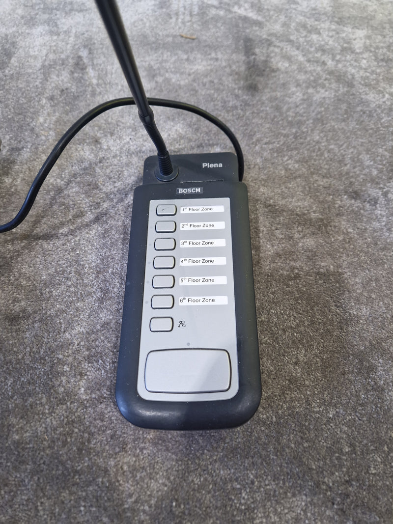 Bosch Plena LBB1946/00 Call Station - 6-Zone Paging Microphone, Metal Base - Very Good - image 3