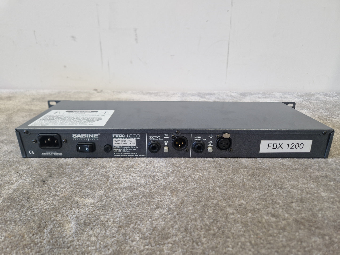 Sabine FBX 1200 – Feedback Exterminator, Rackmount – Spares or Repairs