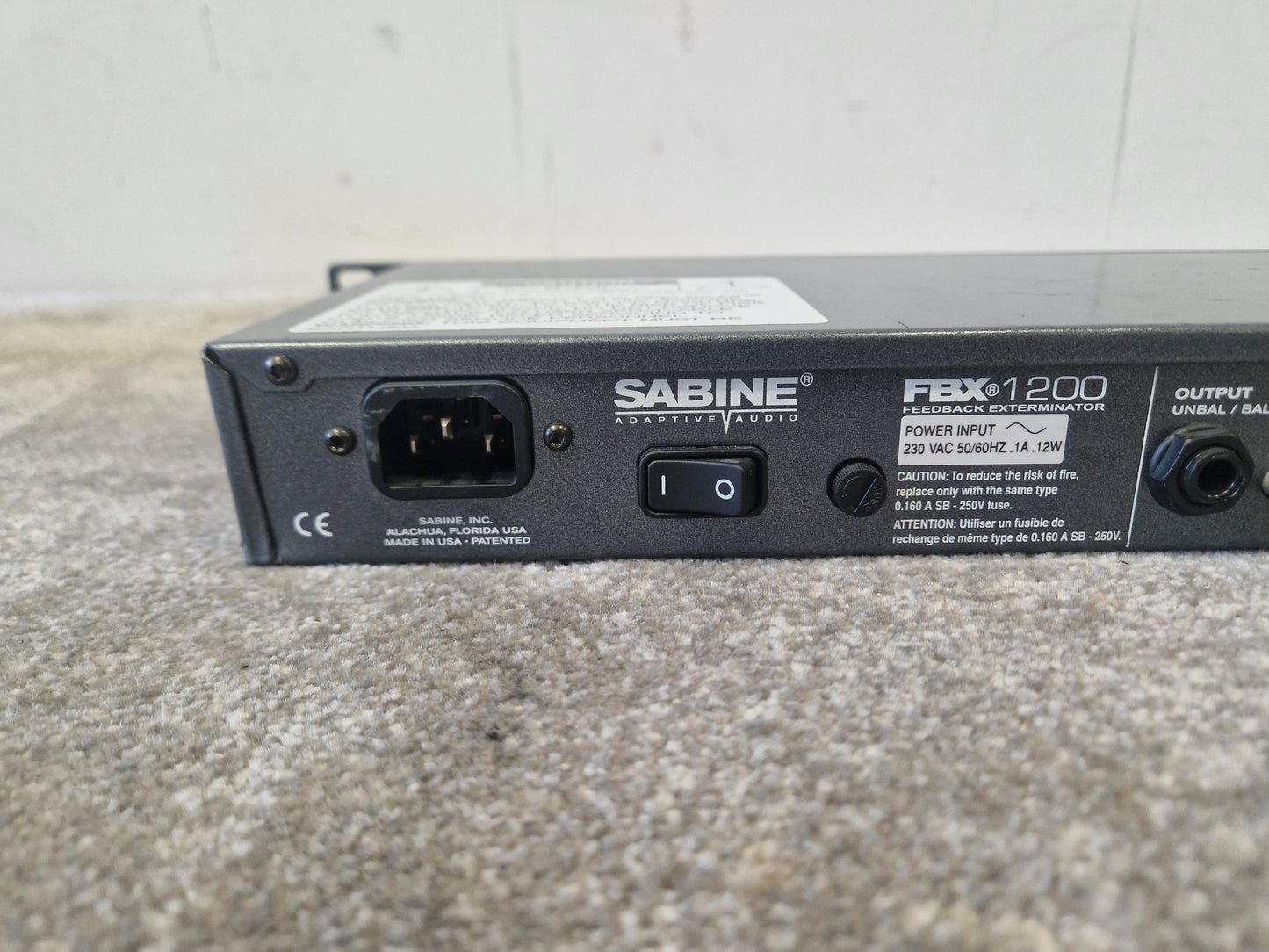 Sabine FBX 1200 – Feedback Exterminator, Rackmount – Spares or Repairs