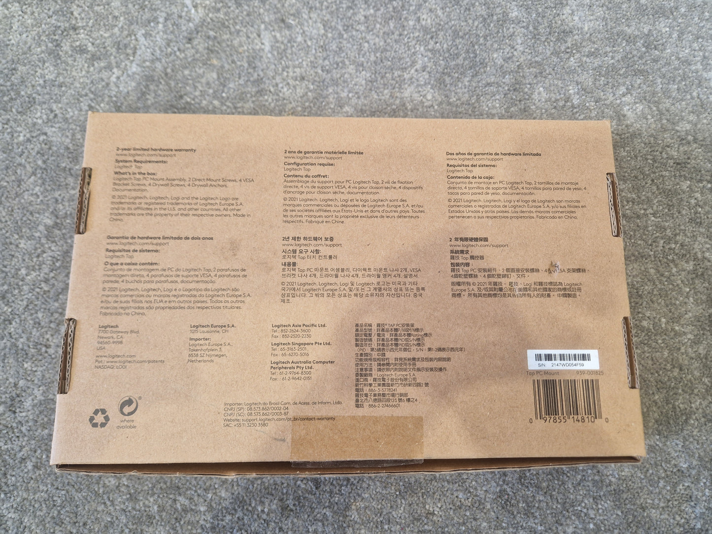 Logitech Tap PC Mount – Mini PC / Chromebox Holder – Sealed In Original Box