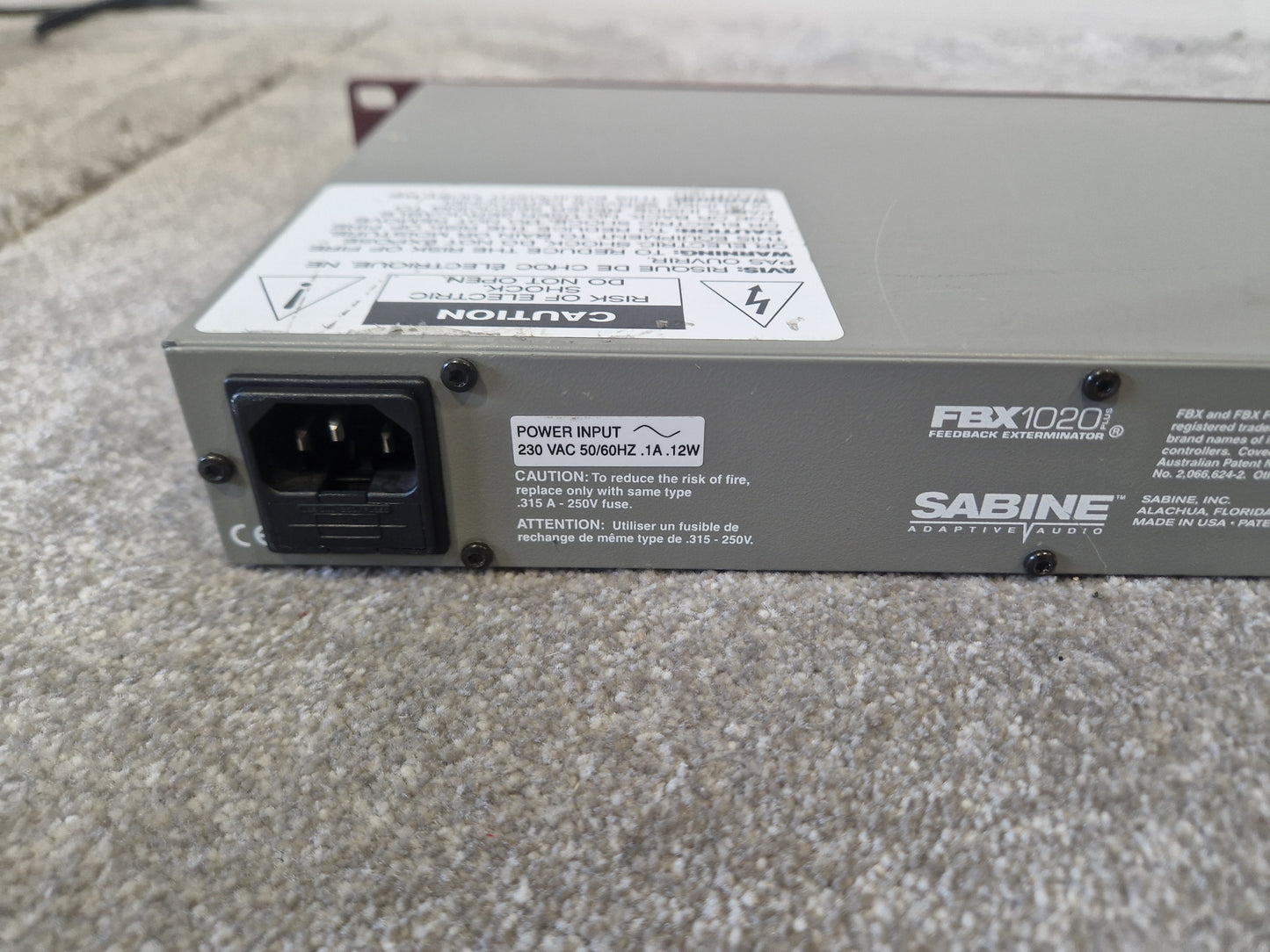 Sabine FBX1020 Feedback Exterminator – 20-Bit DSP – 10 Constant Q Filters – Good
