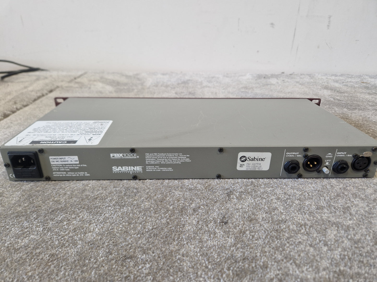 Sabine FBX1020 Feedback Exterminator – 20-Bit DSP – 10 Constant Q Filters – Good