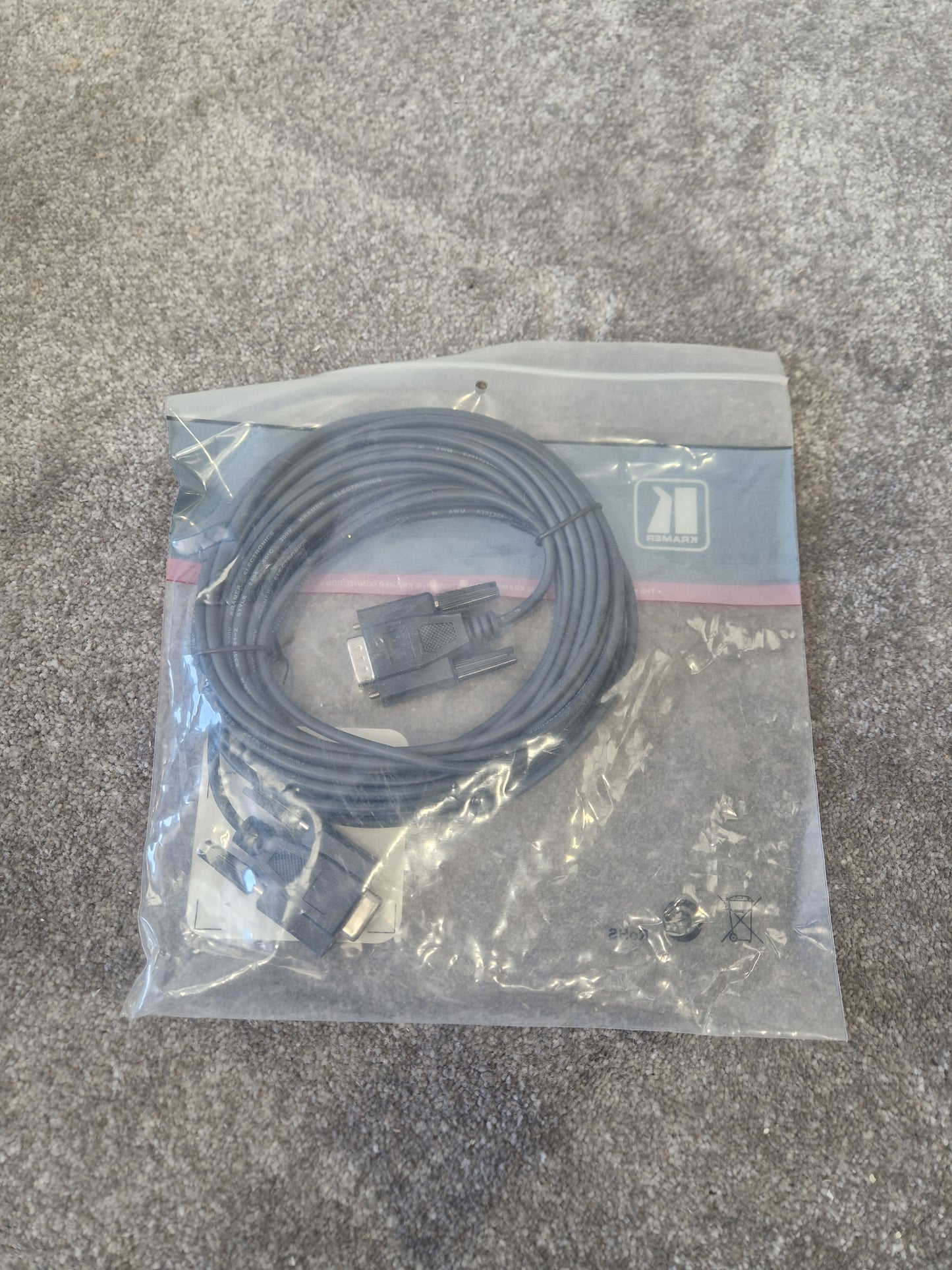 Kramer C-D9M/D9F-25 RS-232 Control Cable – 25ft - New in Original Packaging