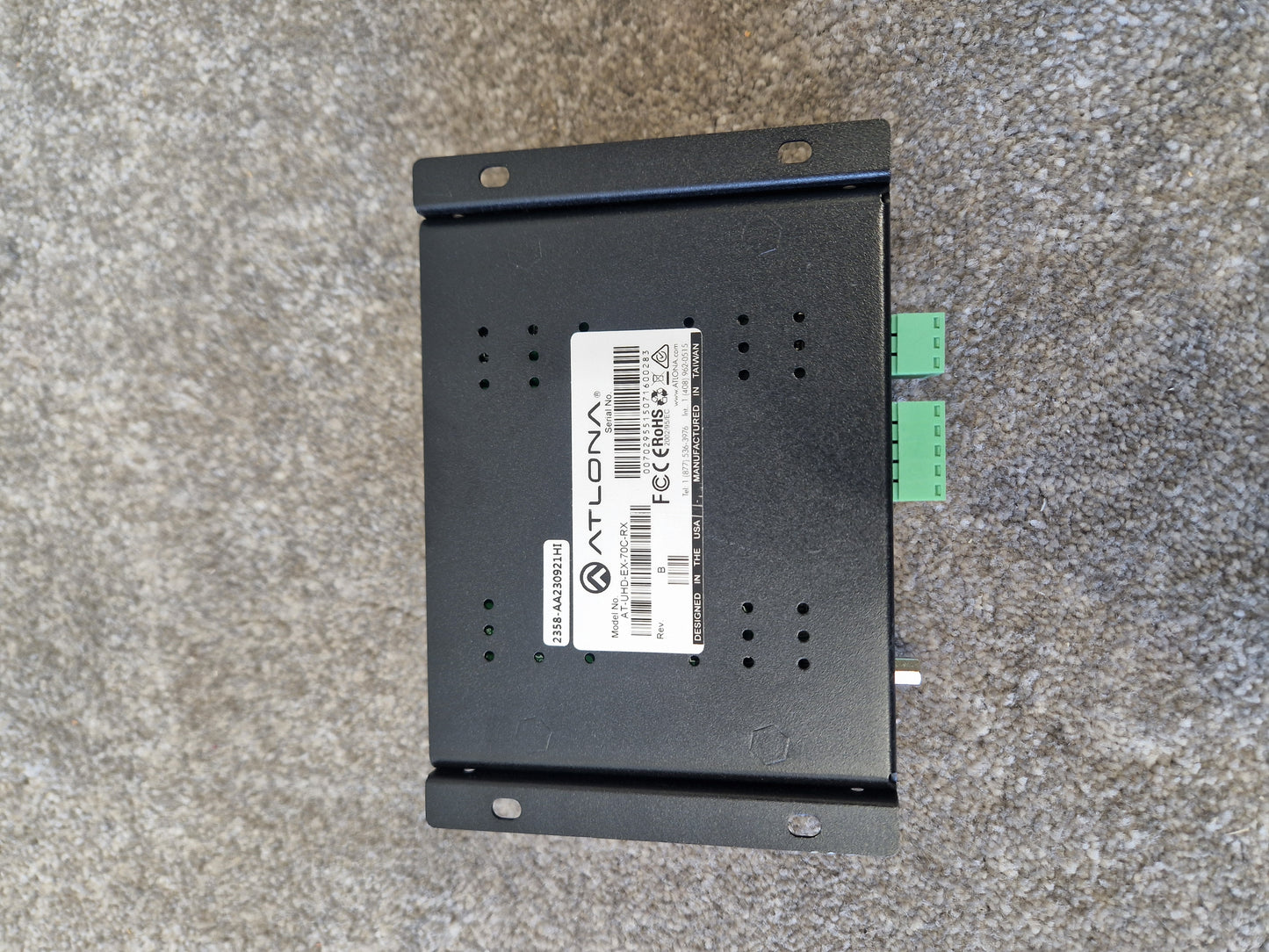 Atlona AT-UHD-EX-70C-RX – 4K HDBaseT Receiver – RS-232 & IR Control – Very Good