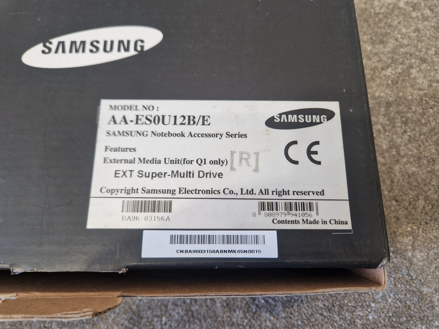 Samsung AA-ES0U12B/E – External DVD±RW Optical Drive – Excellent w/ Original Box
