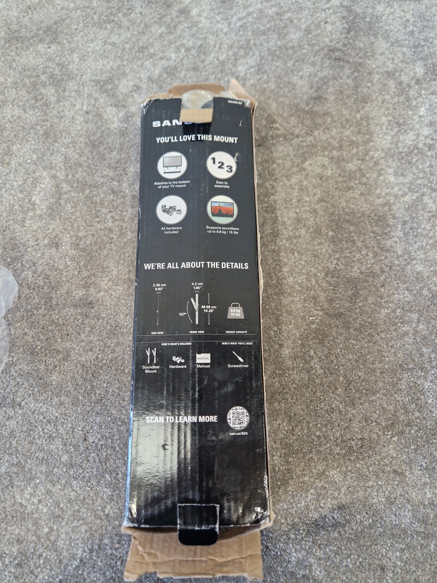 Sanus SASB1 – Universal Soundbar Mount – Open Box New
