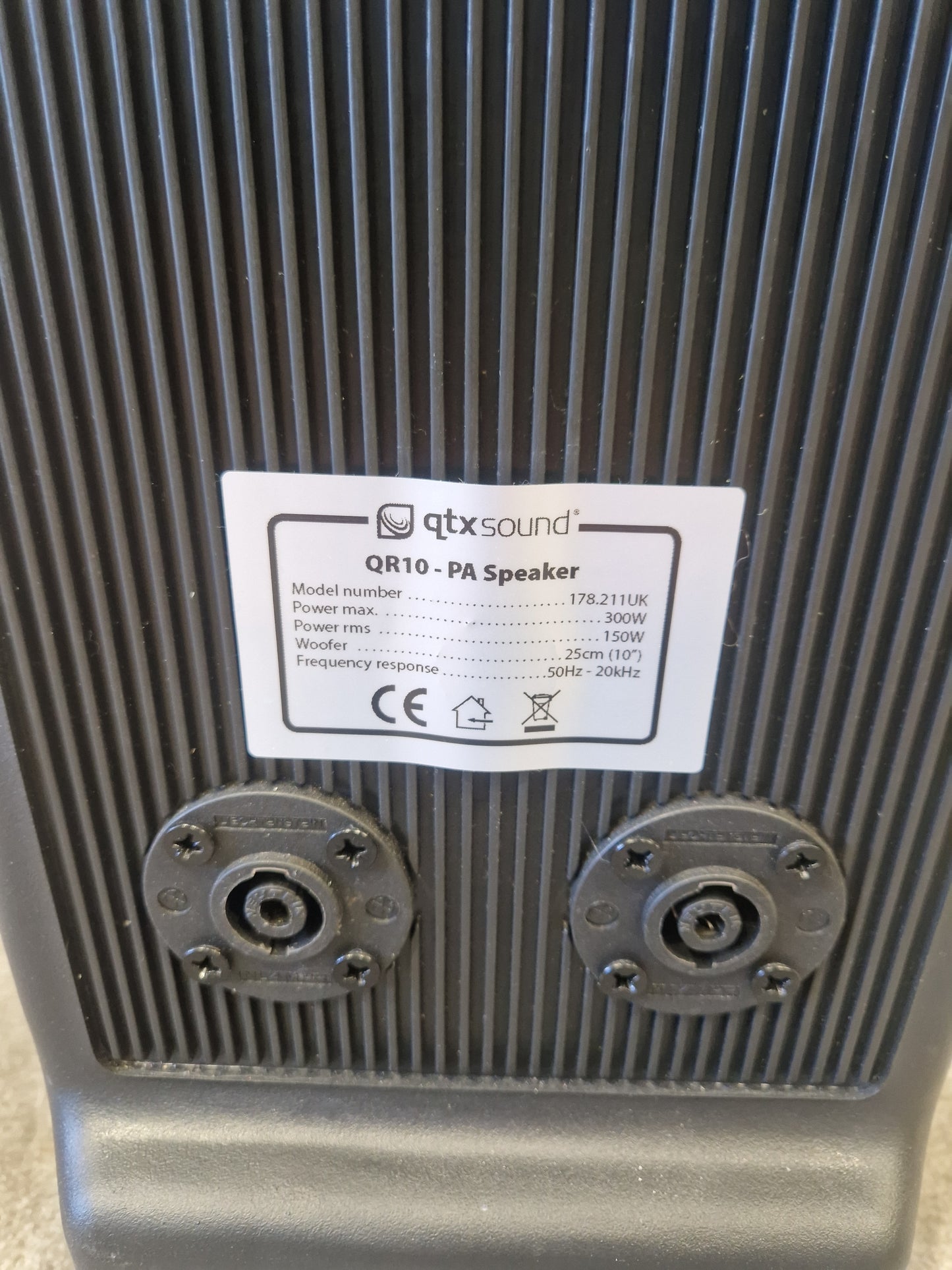 QTX QR10 – Portable 10" Passive PA Speaker – Very Good