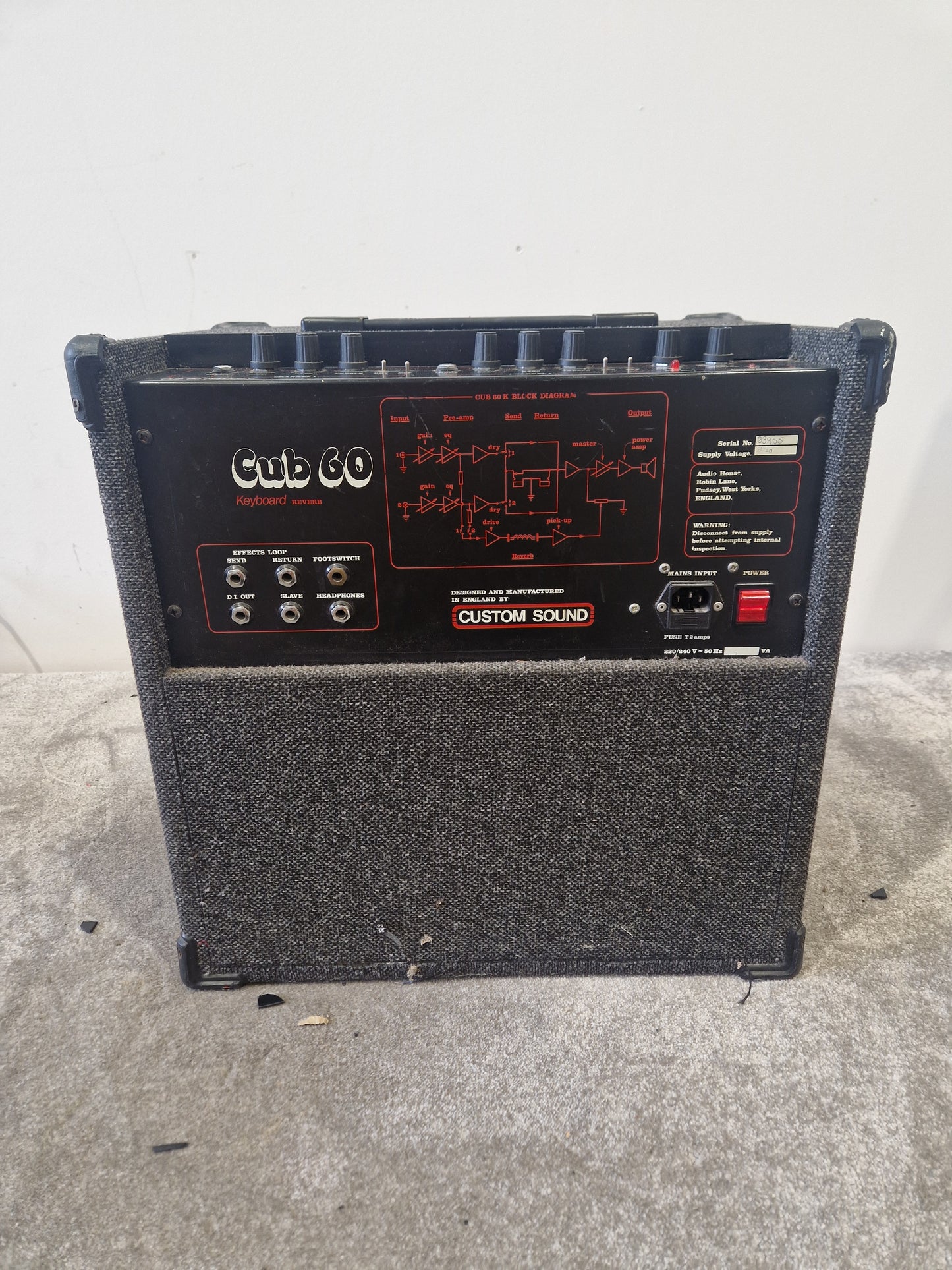 Custom Sound Cub 60 Keyboard Amplifier – 60W Solid-State Combo – Very Good