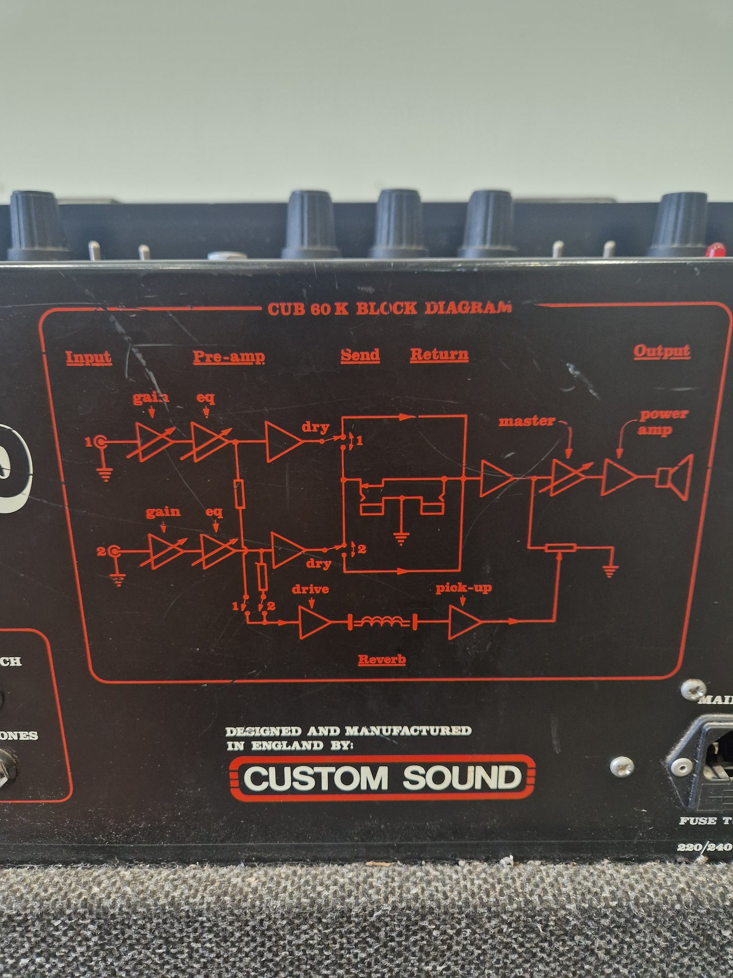 Custom Sound Cub 60 Keyboard Amplifier – 60W Solid-State Combo – Very Good