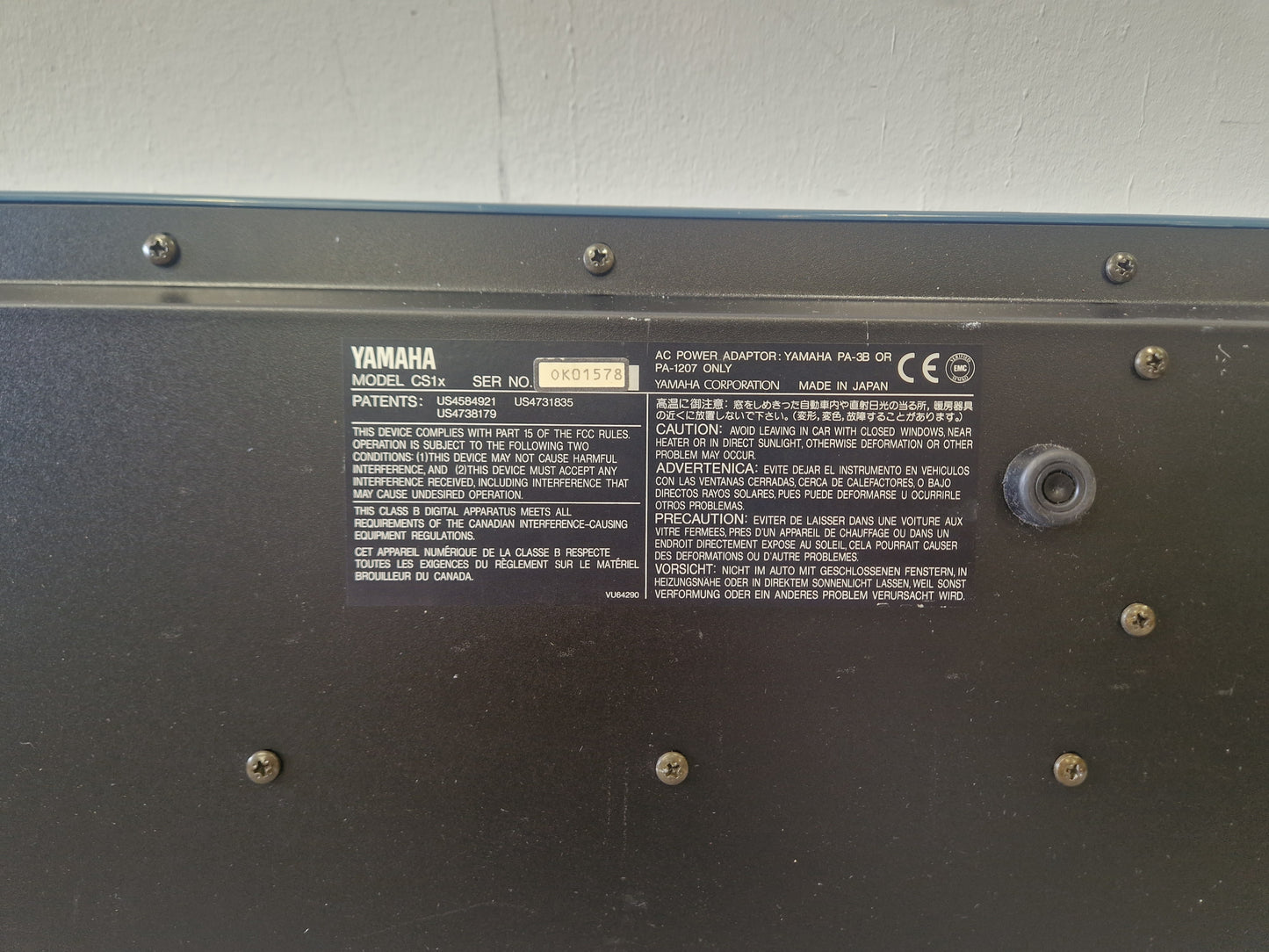 Yamaha CS1X - 61-Key Synthesizer 90s Era w/ Arpeggiator – Very Good