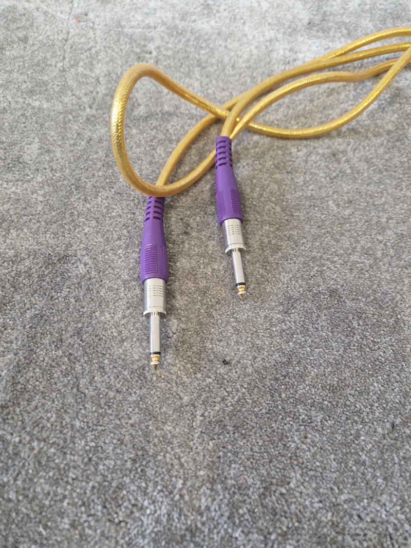 3m Gold Guitar Cable - Gold-Tipped ¼" Jack - Very Good - image 2