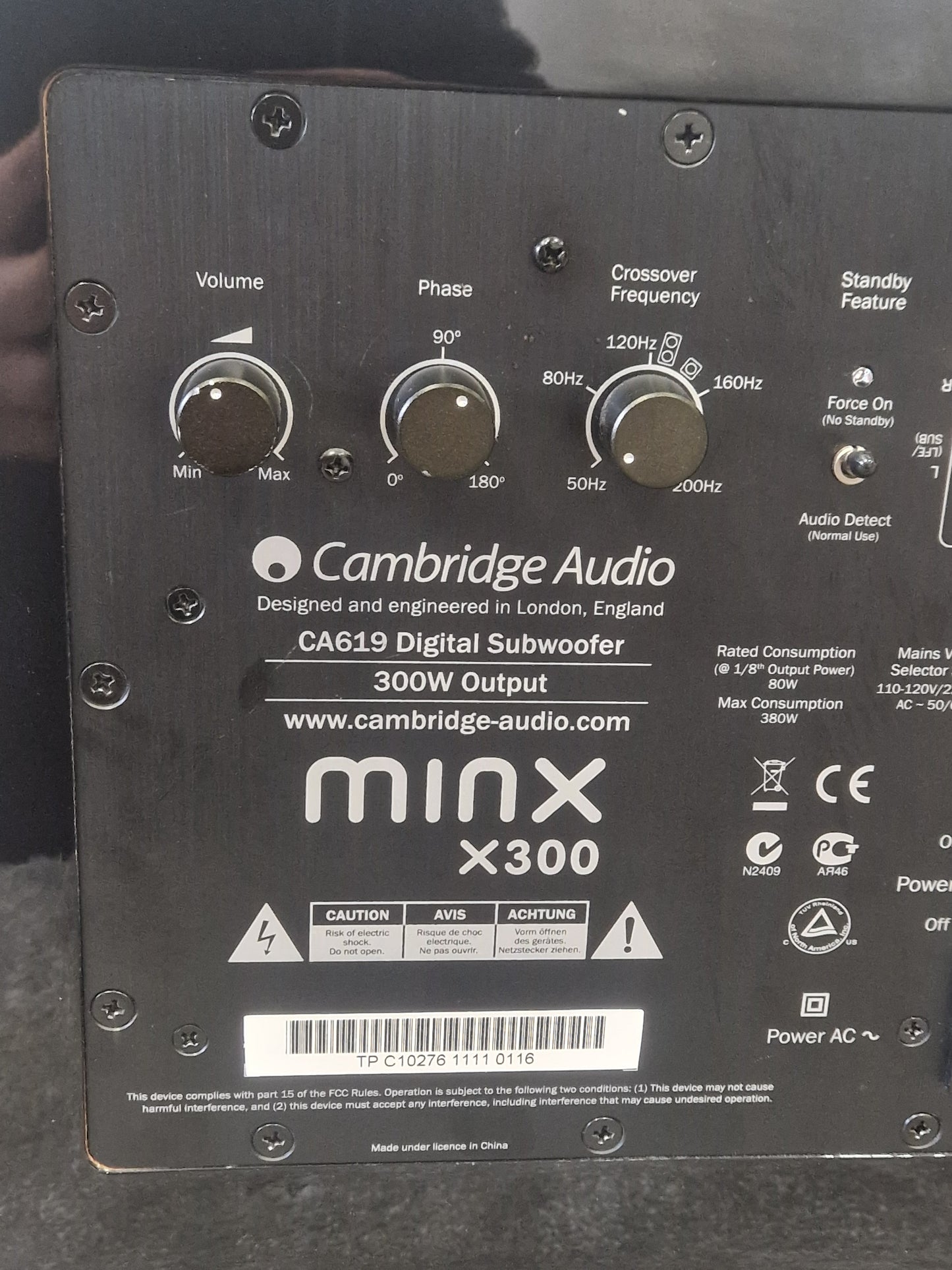 Cambridge Audio Minx X300 – Compact Powered Subwoofer – Very Good