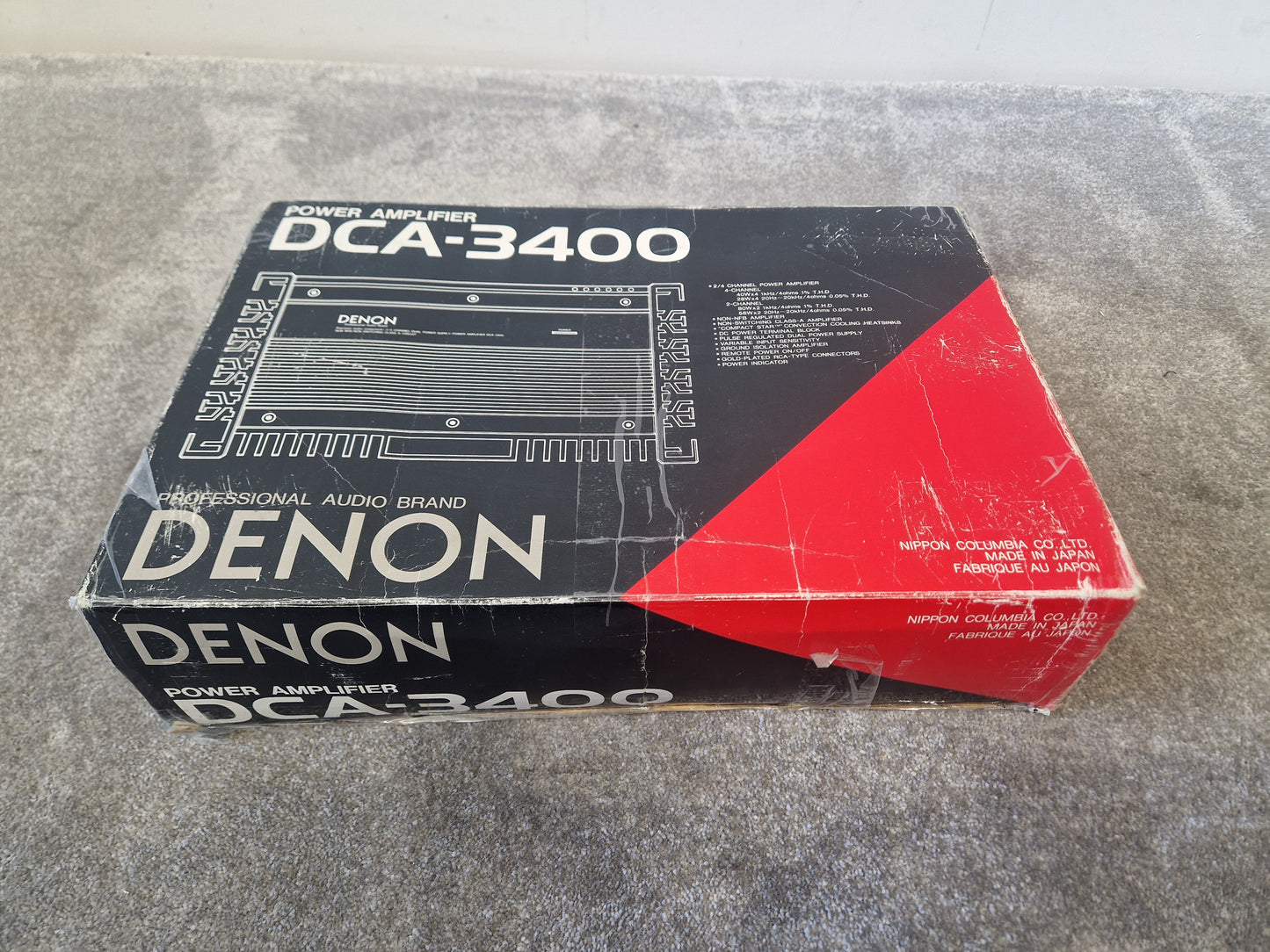 Denon DCA-3400 - High-Quality Car Audio Amplifier, 2-Channel - Very Good w/ Original Box & Manuals