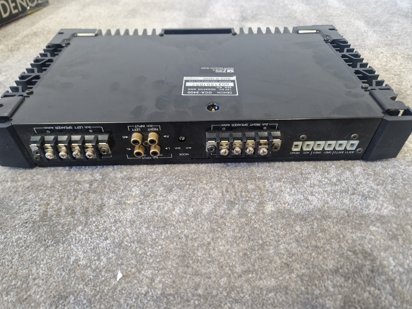 Denon DCA-3400 - High-Quality Car Audio Amplifier, 2-Channel - Very Good w/ Original Box & Manuals