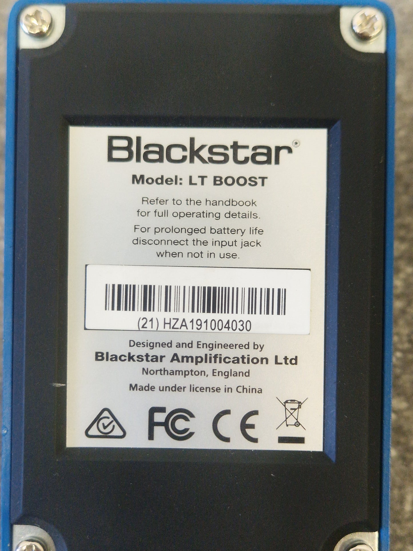 Blackstar LT Boost – Classic Guitar Boost Pedal – Excellent w/ Original Box