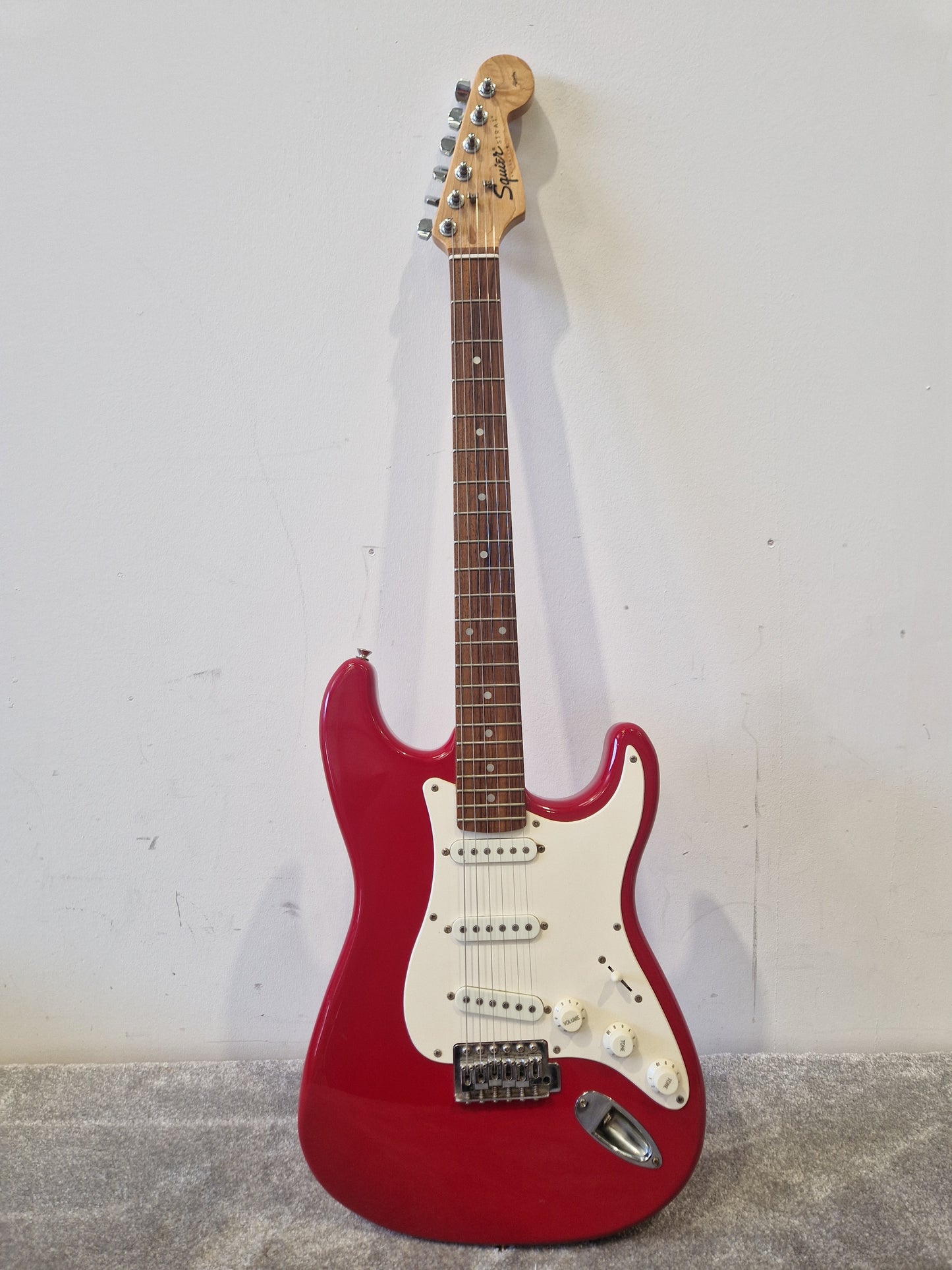 Fender Squier Strat Affinity Electric Guitar, China - New Ernie Ball Strings - Very Good Condition w/ Soft Case