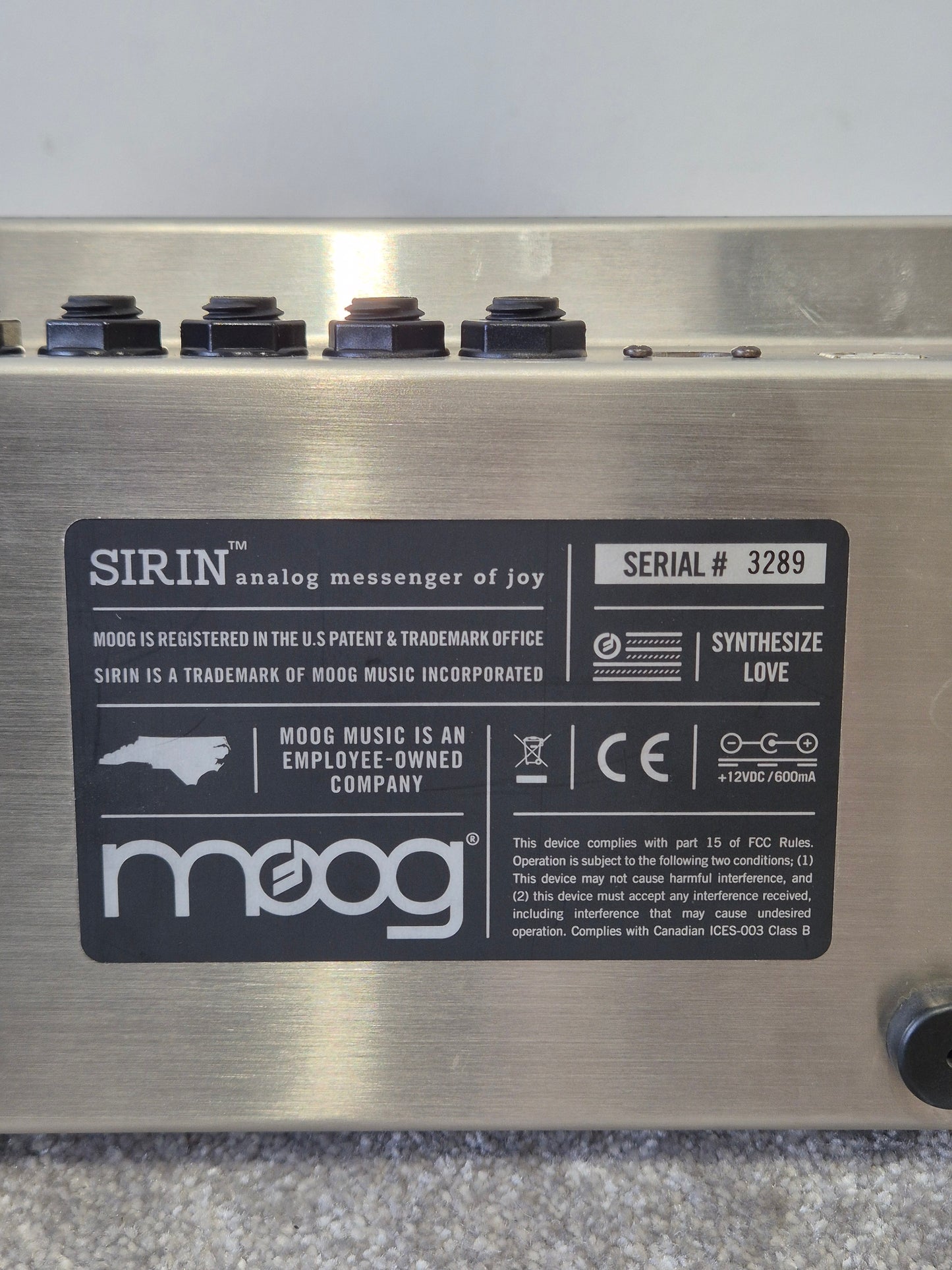 Moog Sirin - 8-Voice Analog Synthesizer - Excellent w/ Power Supply & Manuals