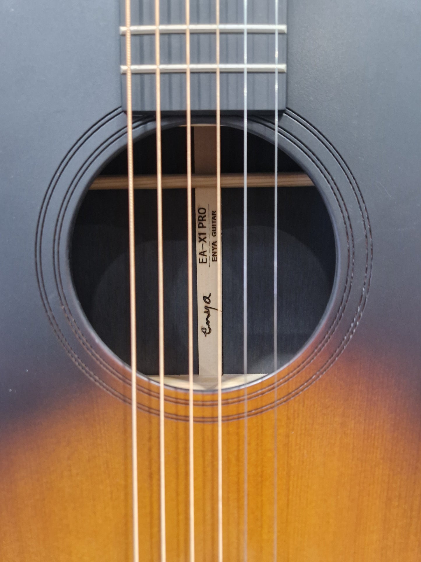 Enya EA-X1 Pro Sunburst - Carbon Fiber Construction, Acoustic-Electric - Excellent w/ Manuals & Soft Case