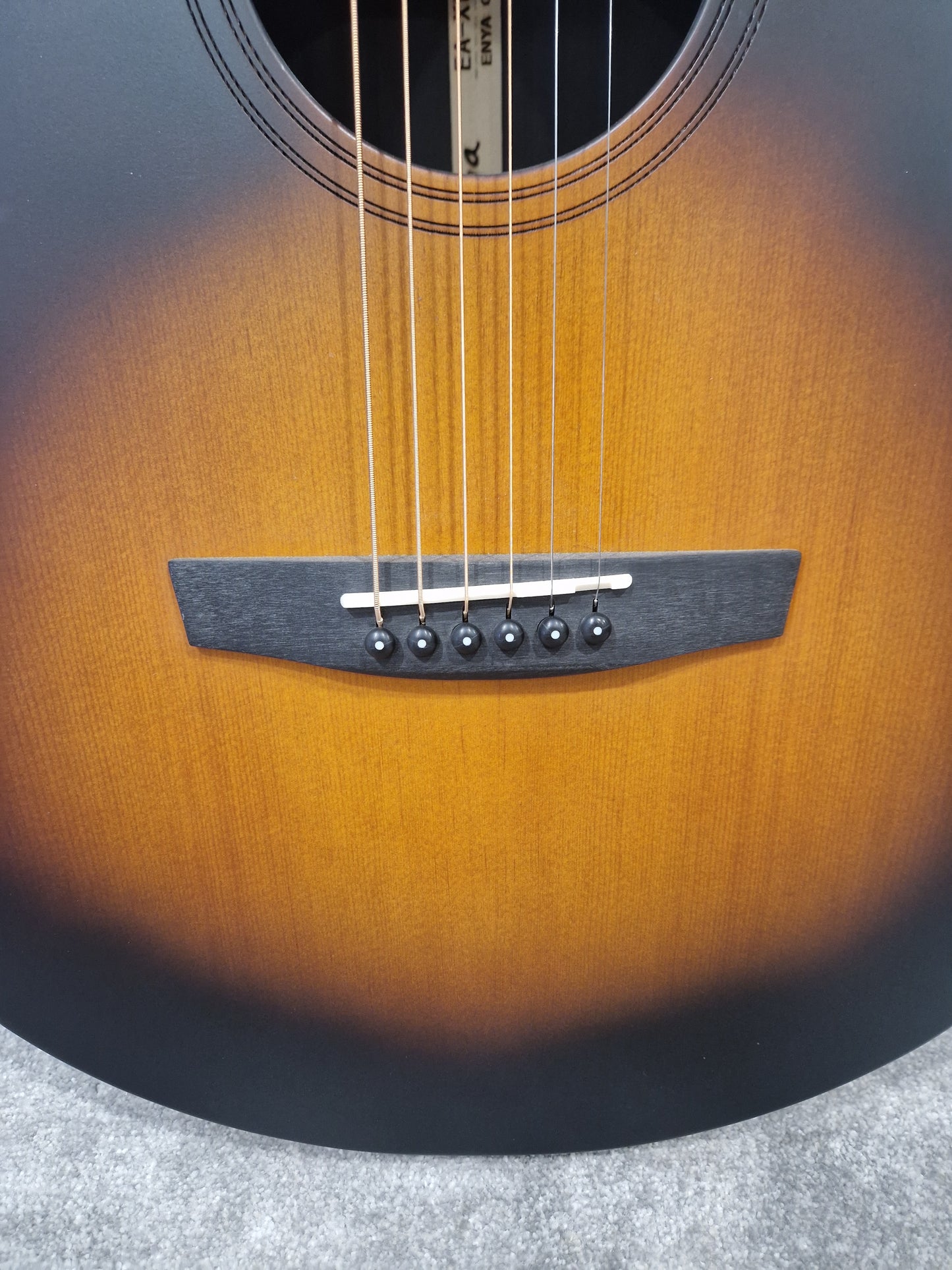 Enya EA-X1 Pro Sunburst - Carbon Fiber Construction, Acoustic-Electric - Excellent w/ Manuals & Soft Case