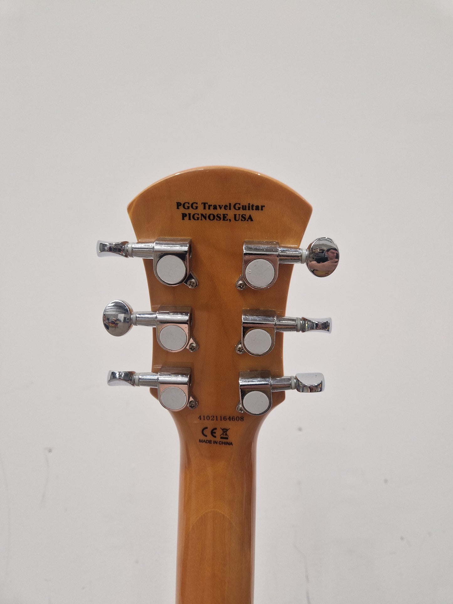Pignose Electric Travel Guitar - Compact Design, Solid Tone - Excellent w/ Soft Case & Pink Guitar strap