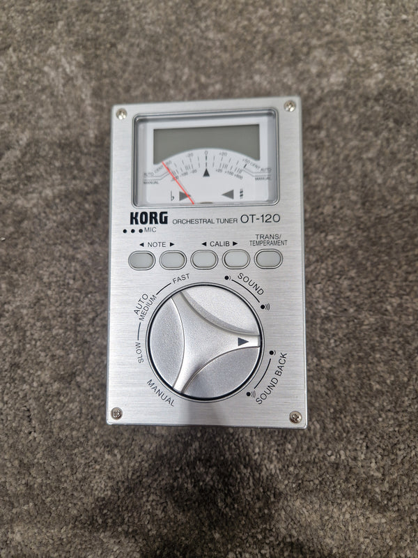 Korg OT120 Orchestral Tuner - Wide Range, High Precision - Excellent w/ Manuals & Soft Case