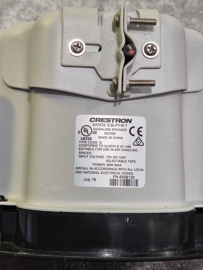 Crestron Saros IC6LPT-WT - 6.5-inch In-Wall Speaker - Excellent w/ Original Box - image 3